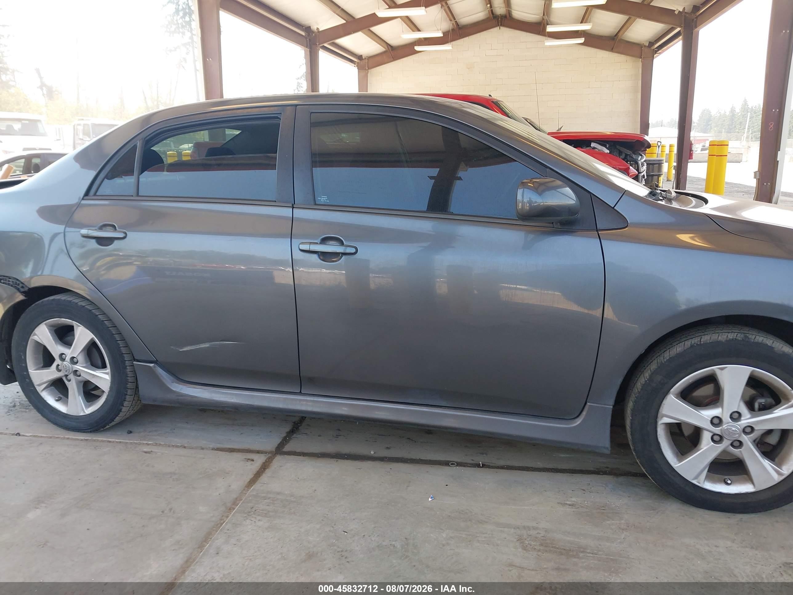 2012 Toyota Corolla S Gray vin: 2T1BU4EE5CC816172