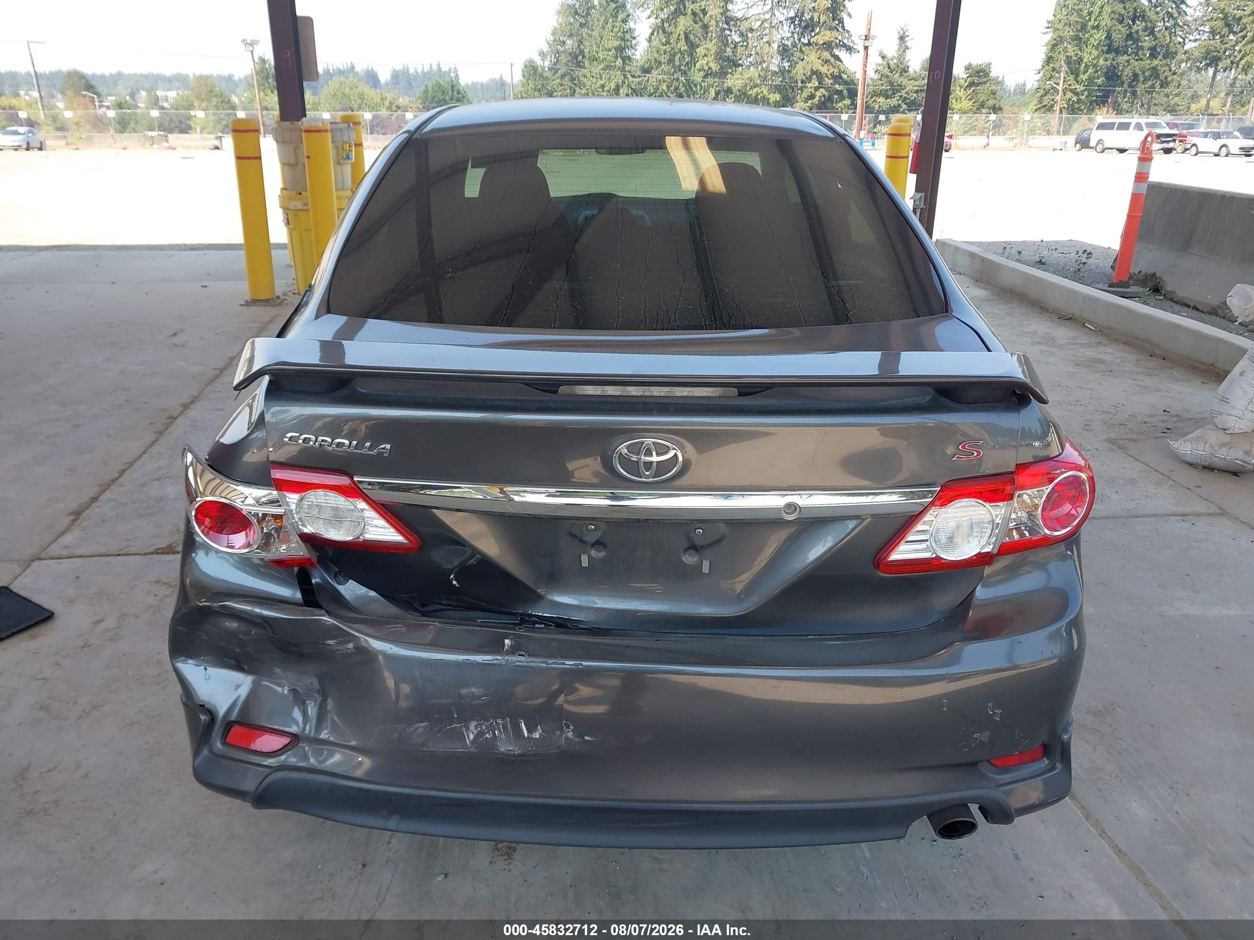 2012 Toyota Corolla S Gray vin: 2T1BU4EE5CC816172