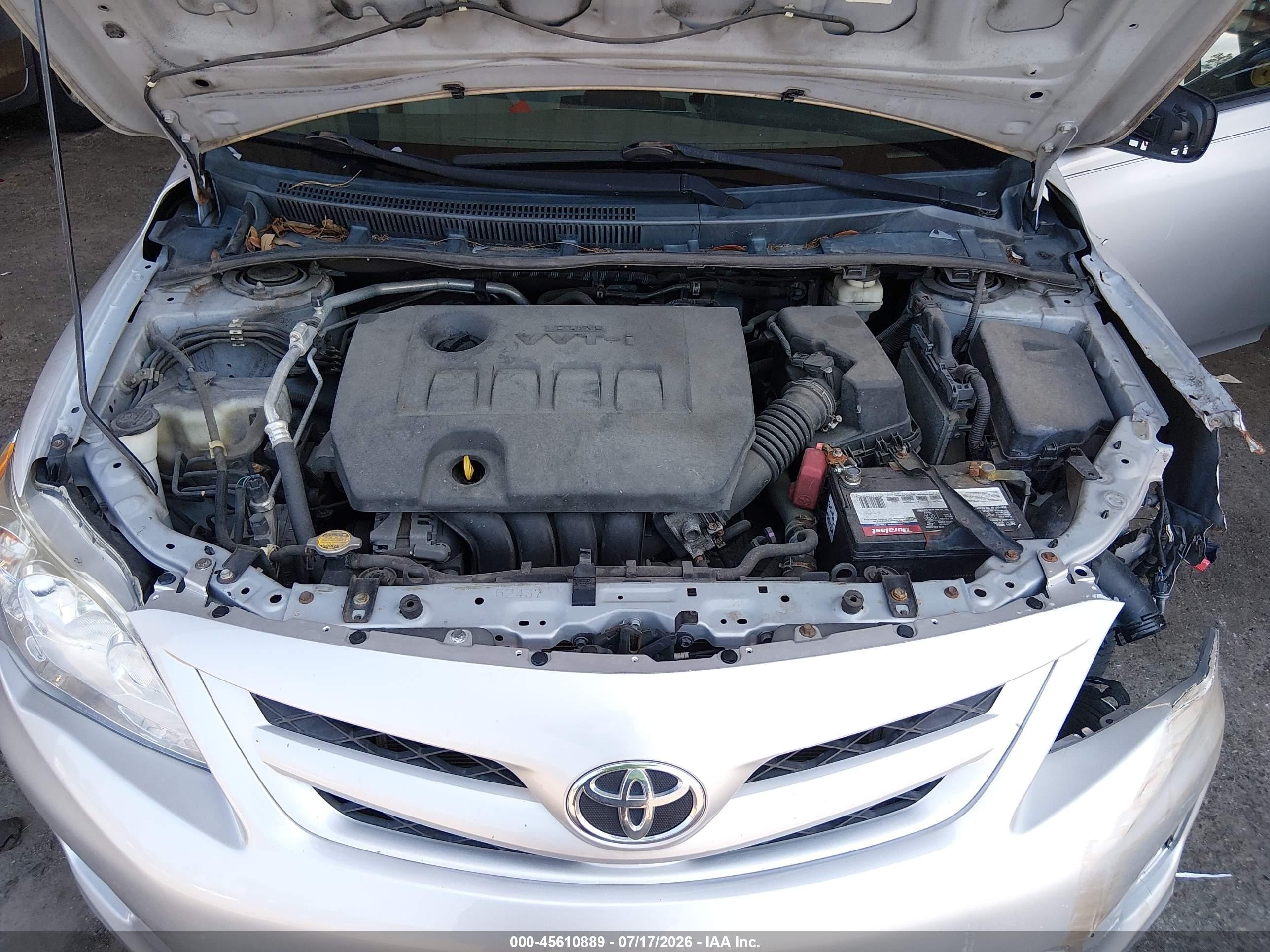 2012 Toyota Corolla Le Silver vin: 2T1BU4EE5CC861841