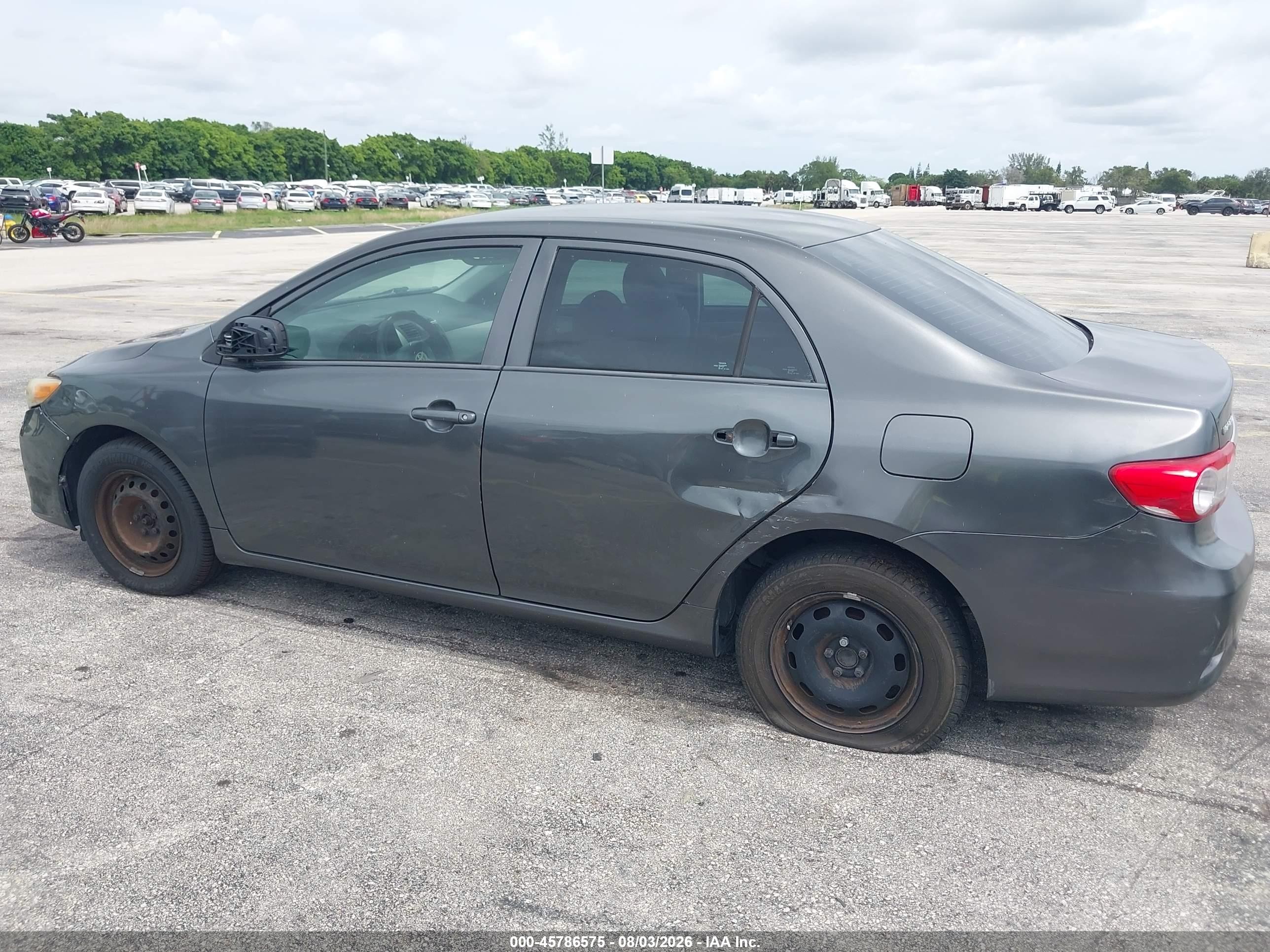 2012 Toyota Corolla L Gray vin: 2T1BU4EE5CC866487
