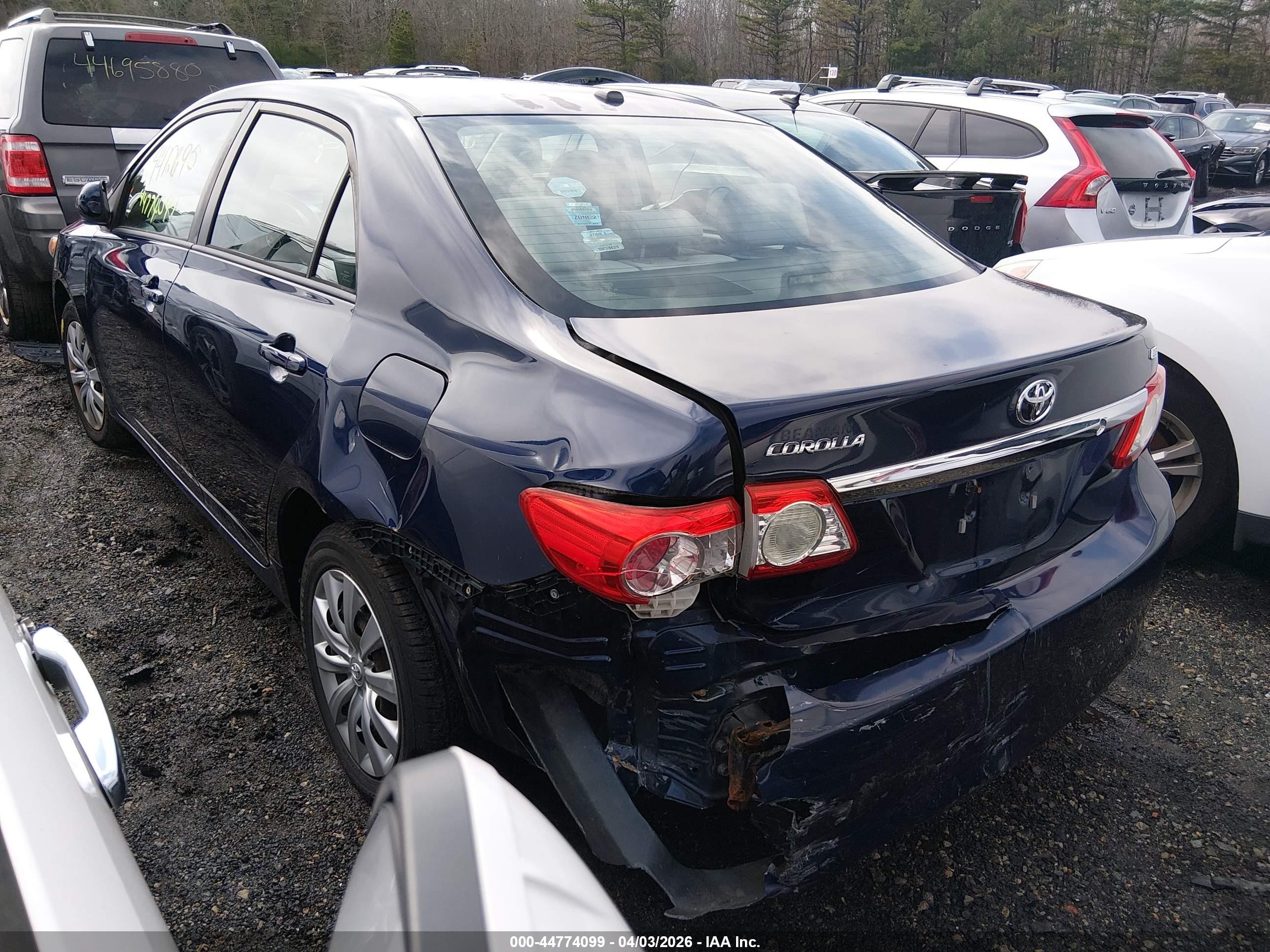 2012 Toyota Corolla Le Blue vin: 2T1BU4EE5CC879997