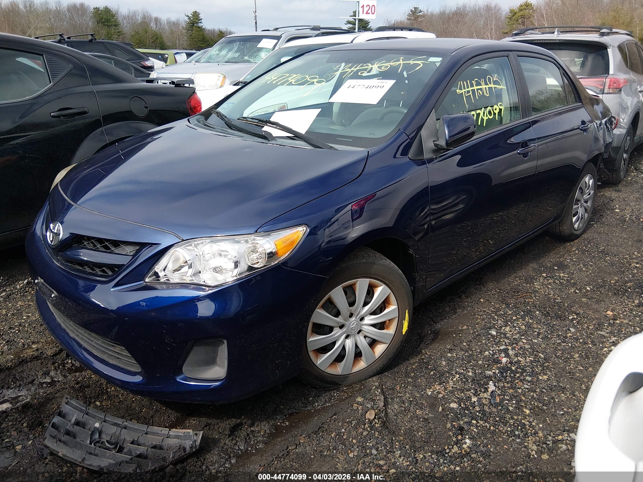 2012 Toyota Corolla Le Blue vin: 2T1BU4EE5CC879997