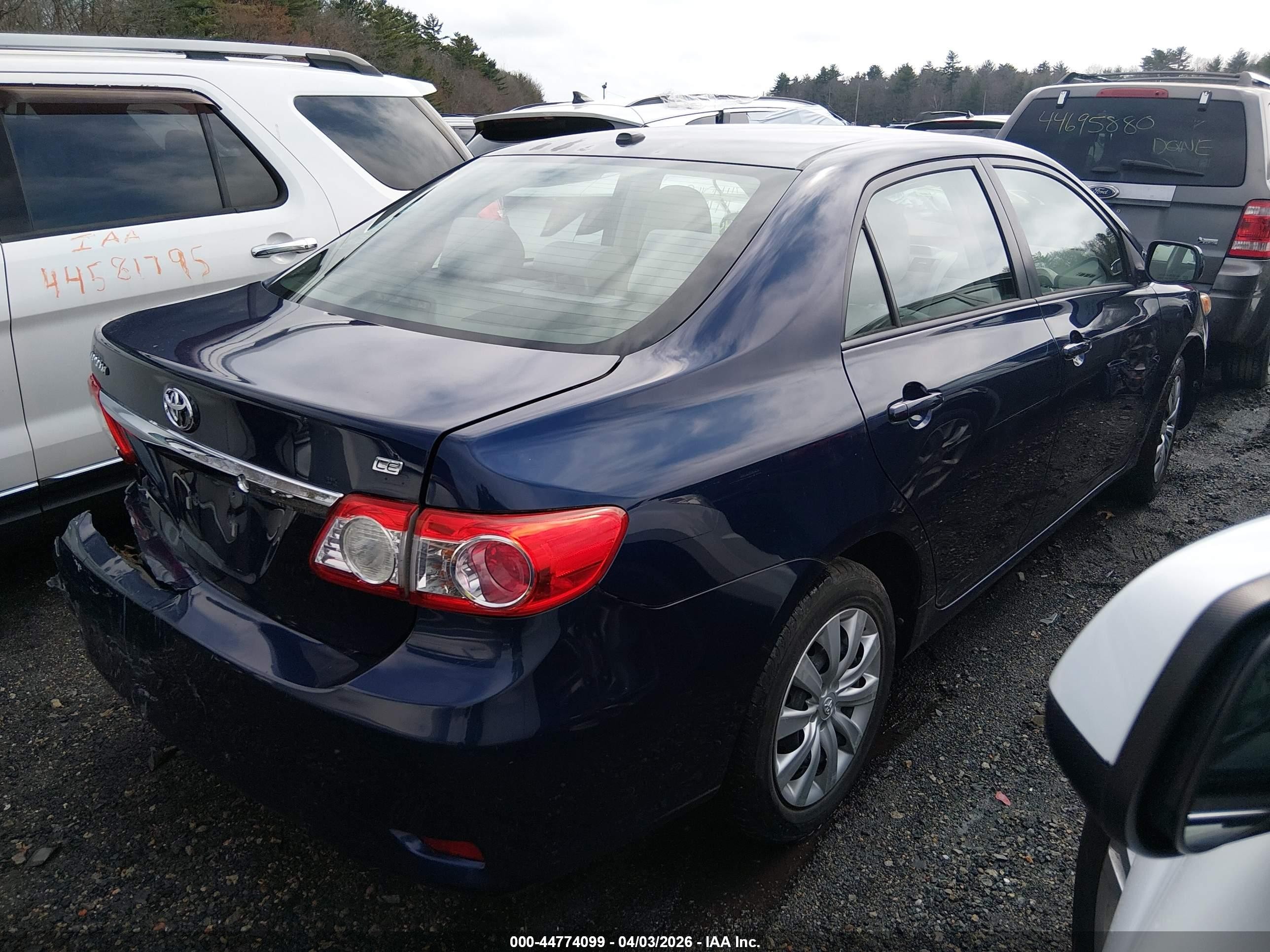 2012 Toyota Corolla Le Blue vin: 2T1BU4EE5CC879997