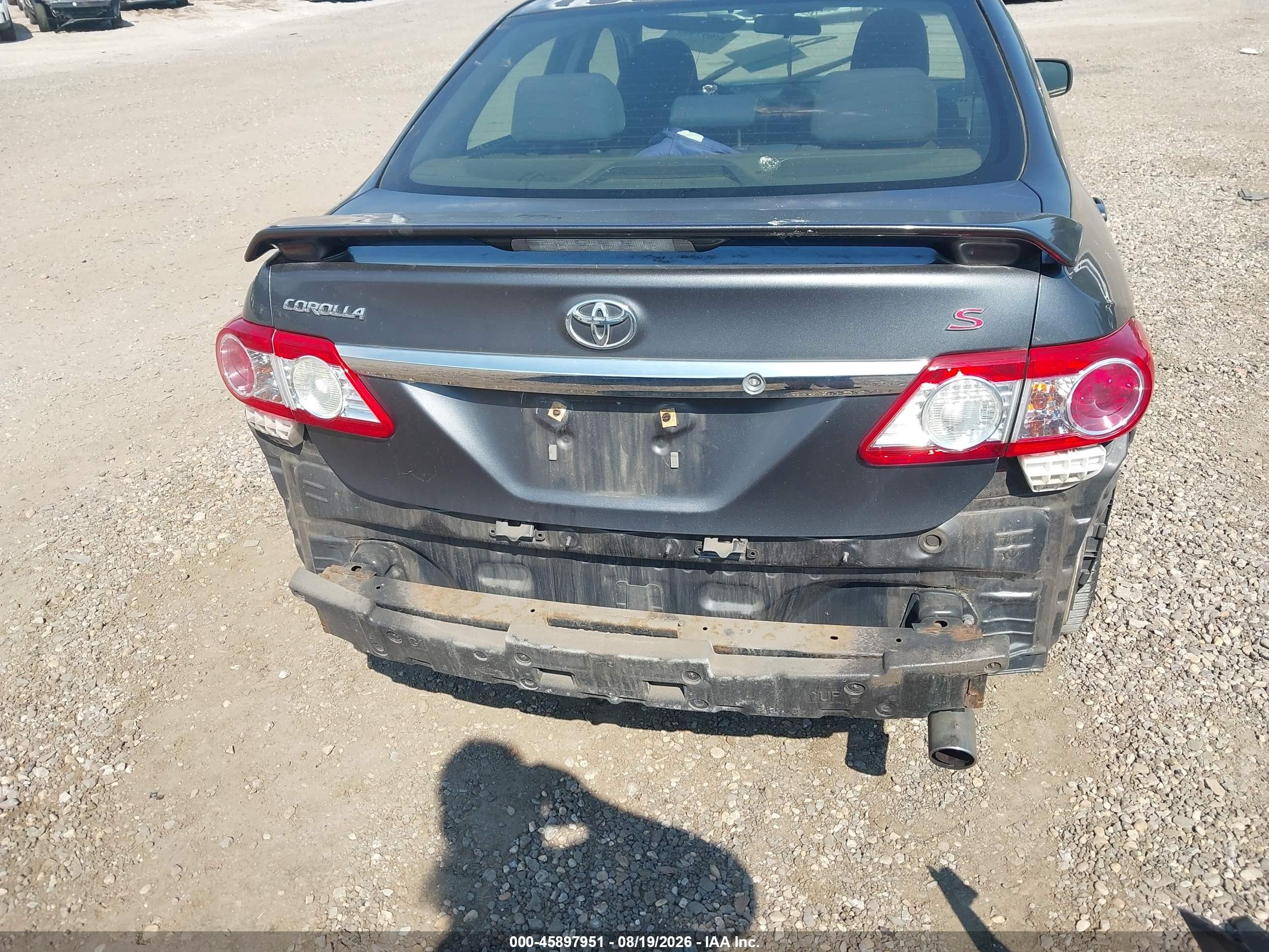 2012 Toyota Corolla S Gray vin: 2T1BU4EE5CC884844