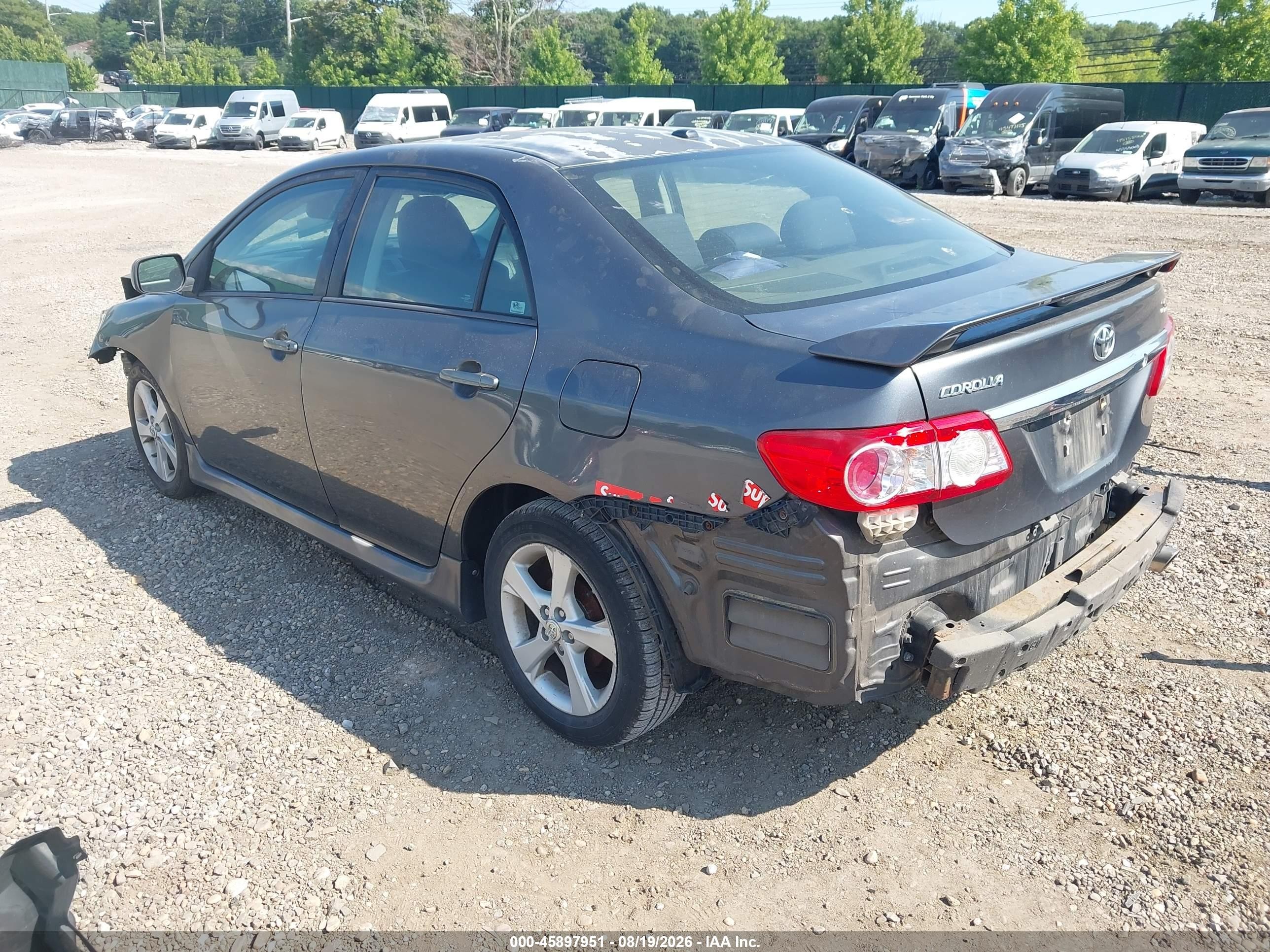 2012 Toyota Corolla S Gray vin: 2T1BU4EE5CC884844
