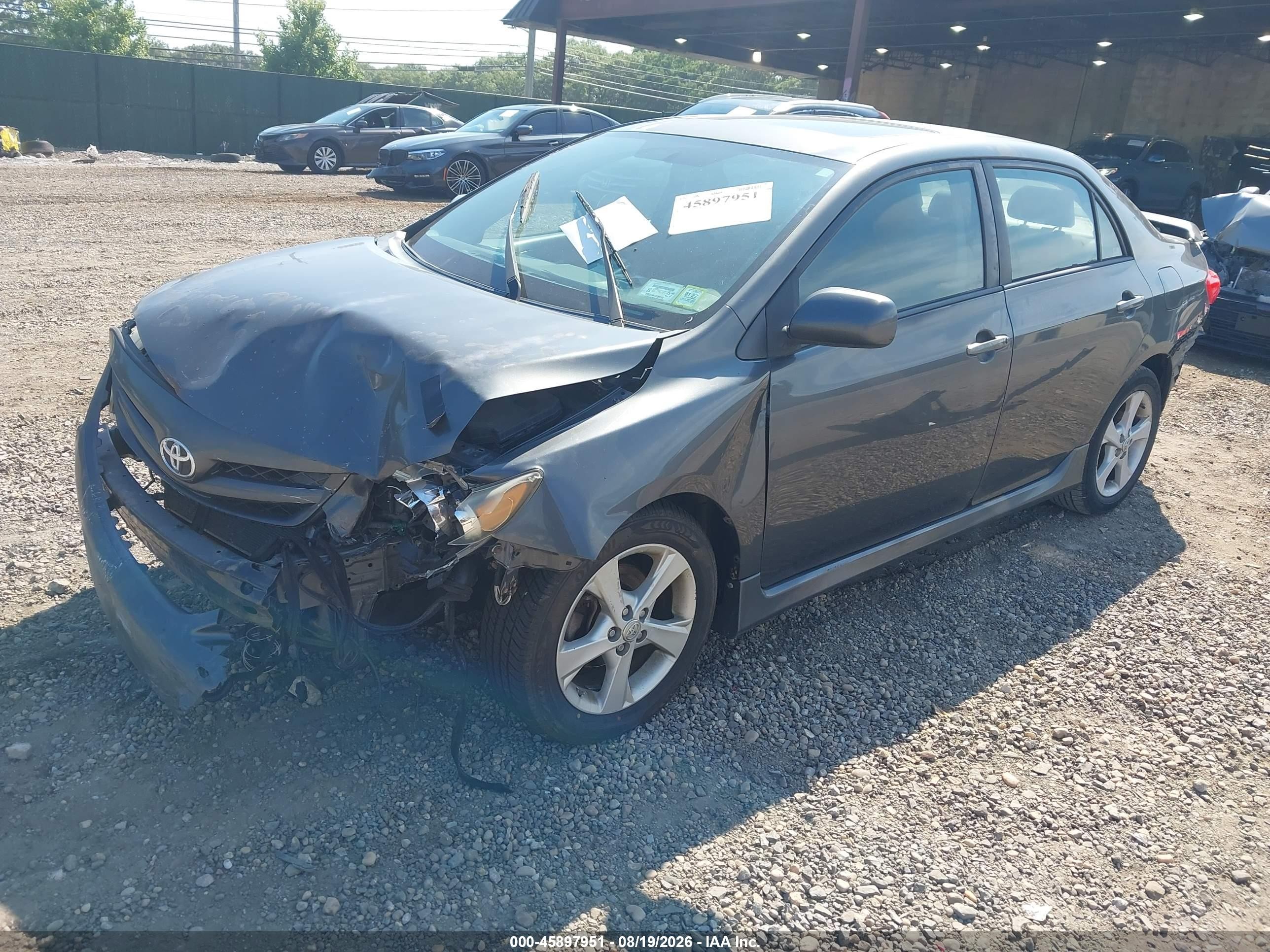 2012 Toyota Corolla S Gray vin: 2T1BU4EE5CC884844