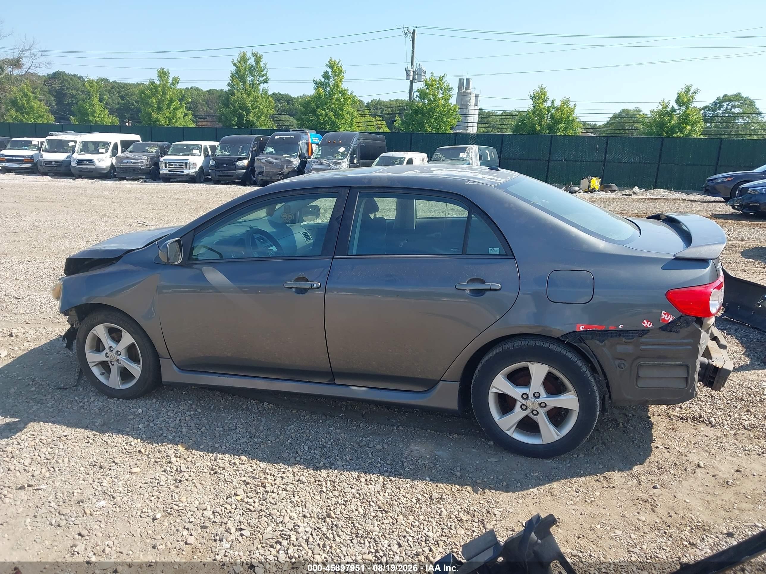 2012 Toyota Corolla S Gray vin: 2T1BU4EE5CC884844