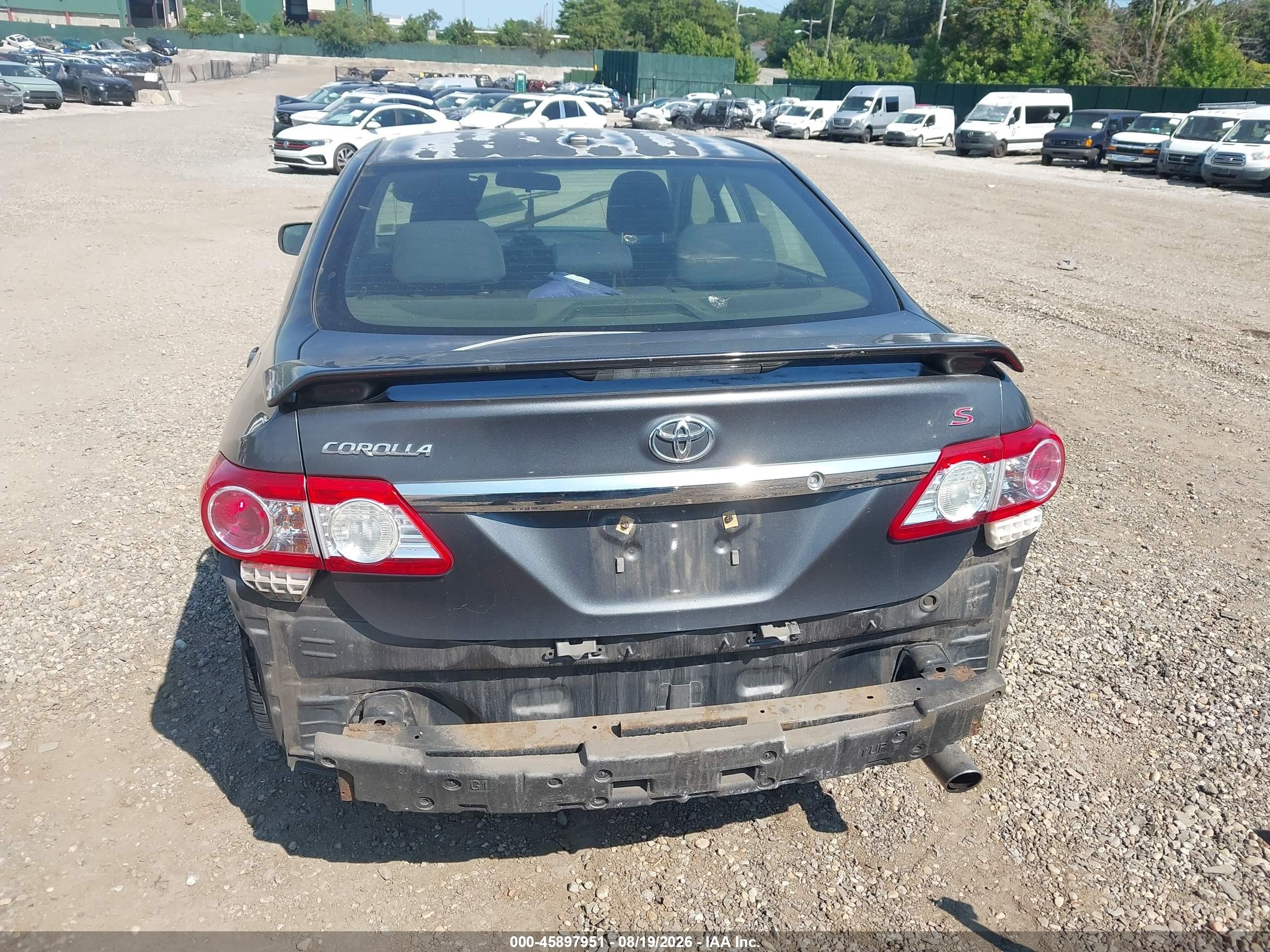 2012 Toyota Corolla S Gray vin: 2T1BU4EE5CC884844