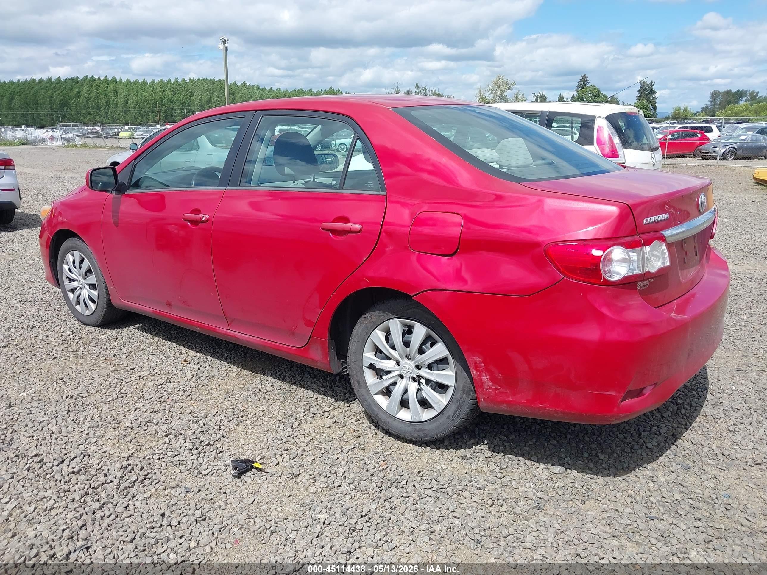 2012 Toyota Corolla Le Red vin: 2T1BU4EE5CC888697