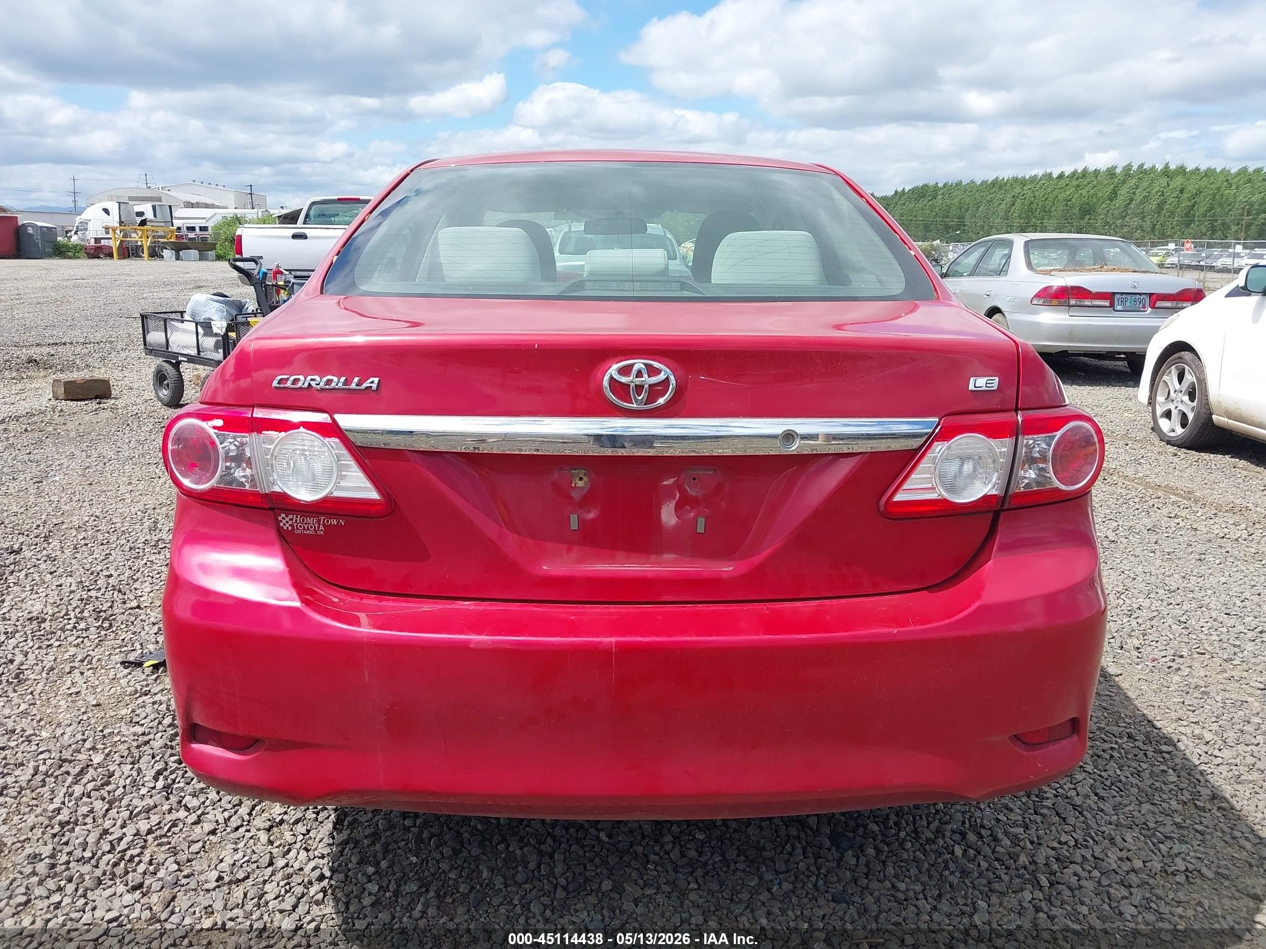 2012 Toyota Corolla Le Red vin: 2T1BU4EE5CC888697