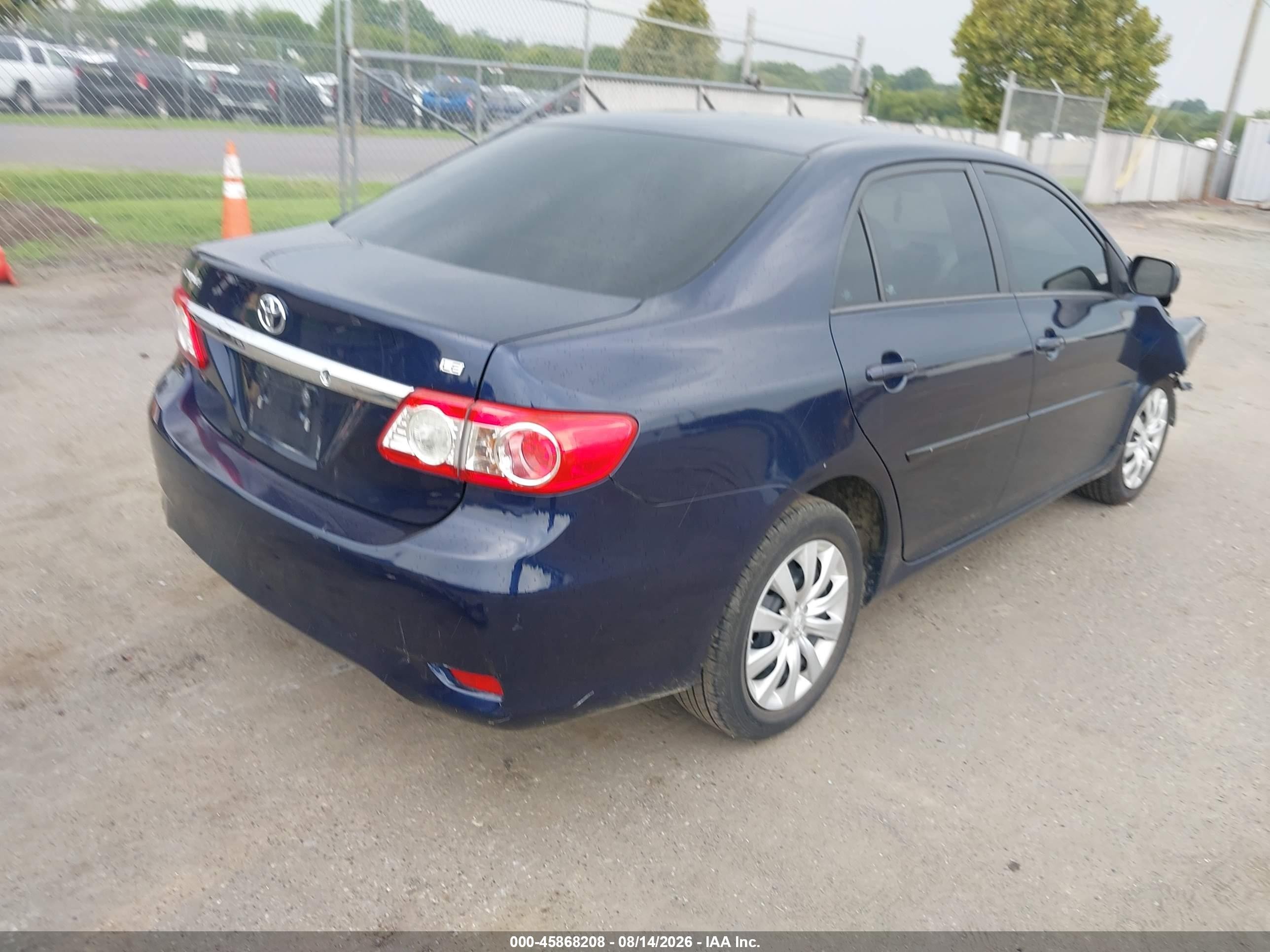 2012 Toyota Corolla Le Blue vin: 2T1BU4EE5CC916868