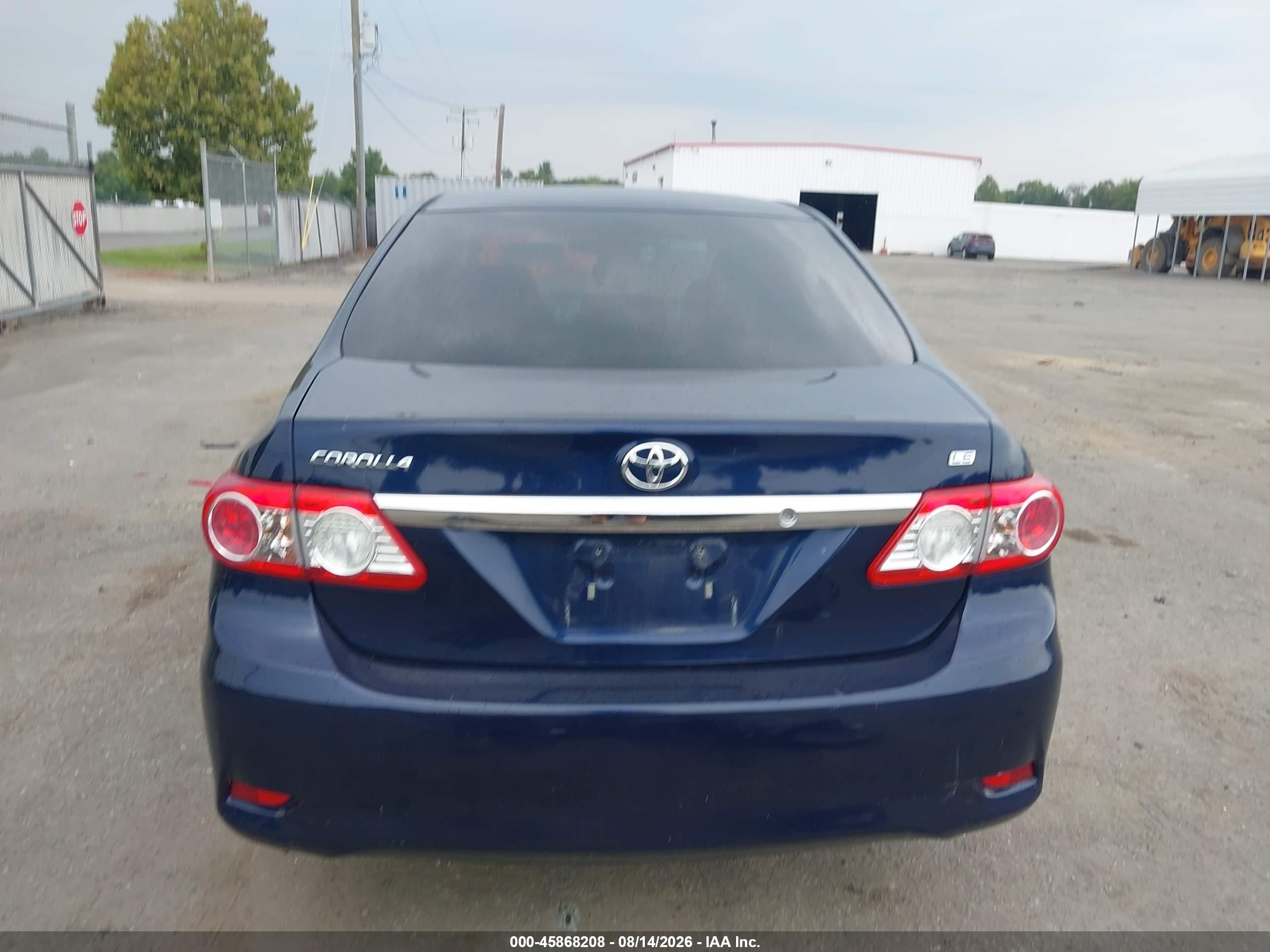2012 Toyota Corolla Le Blue vin: 2T1BU4EE5CC916868