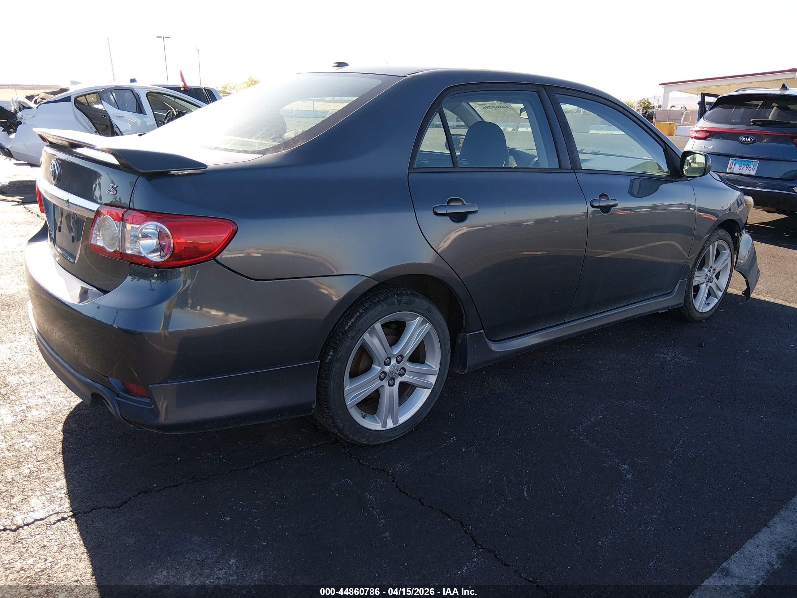2013 Toyota Corolla S Gray vin: 2T1BU4EE5DC045262