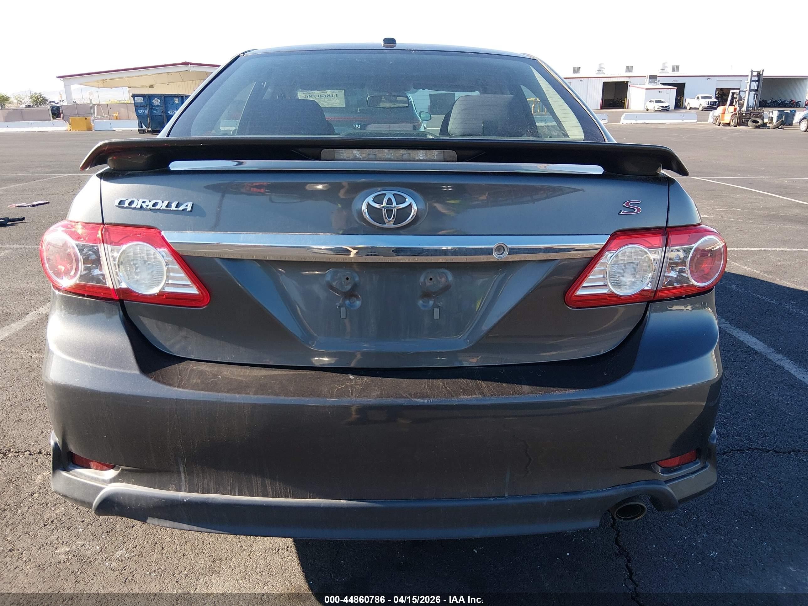 2013 Toyota Corolla S Gray vin: 2T1BU4EE5DC045262