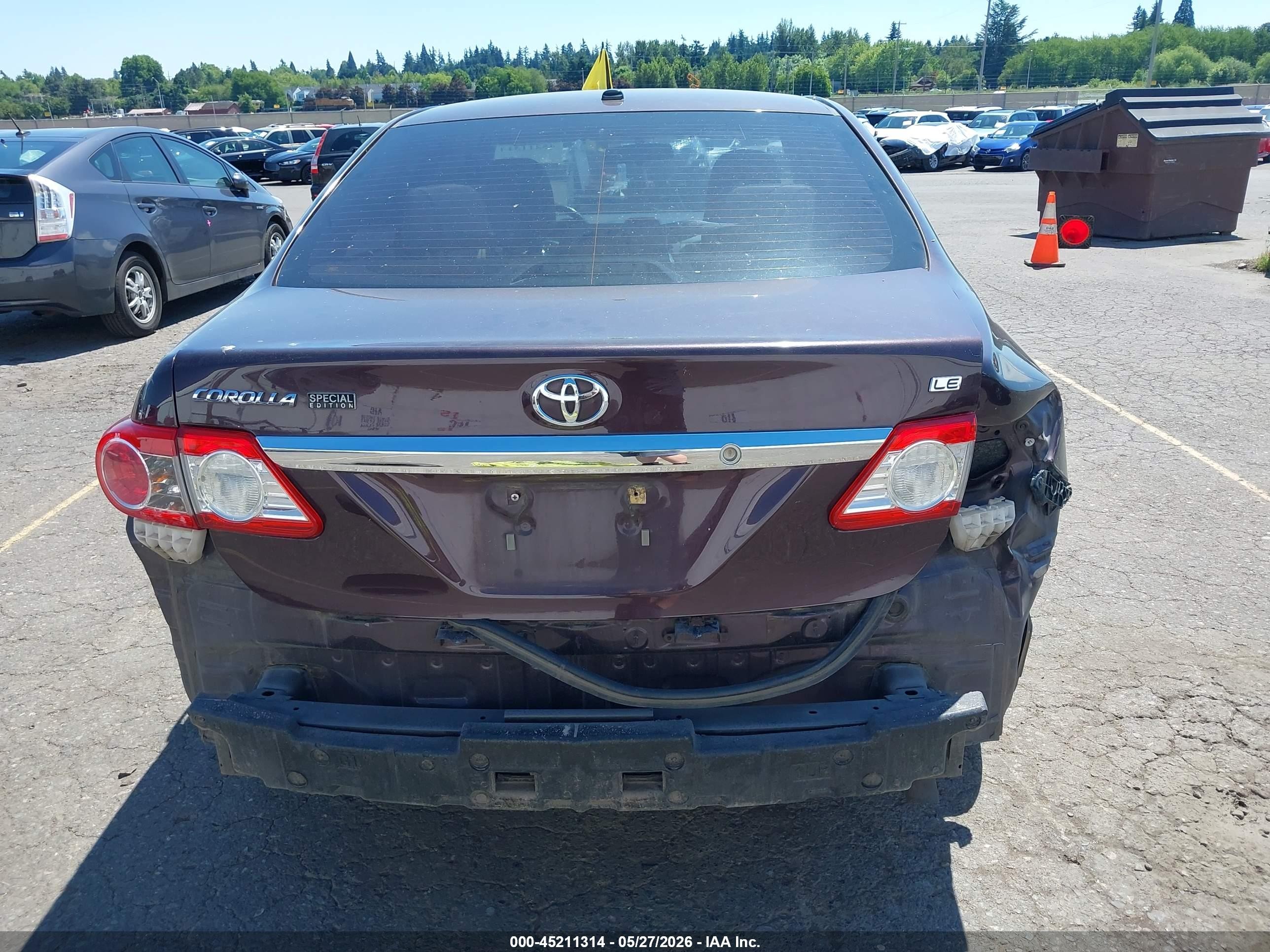 2013 Toyota Corolla Le Special Edition Purple vin: 2T1BU4EE5DC080853