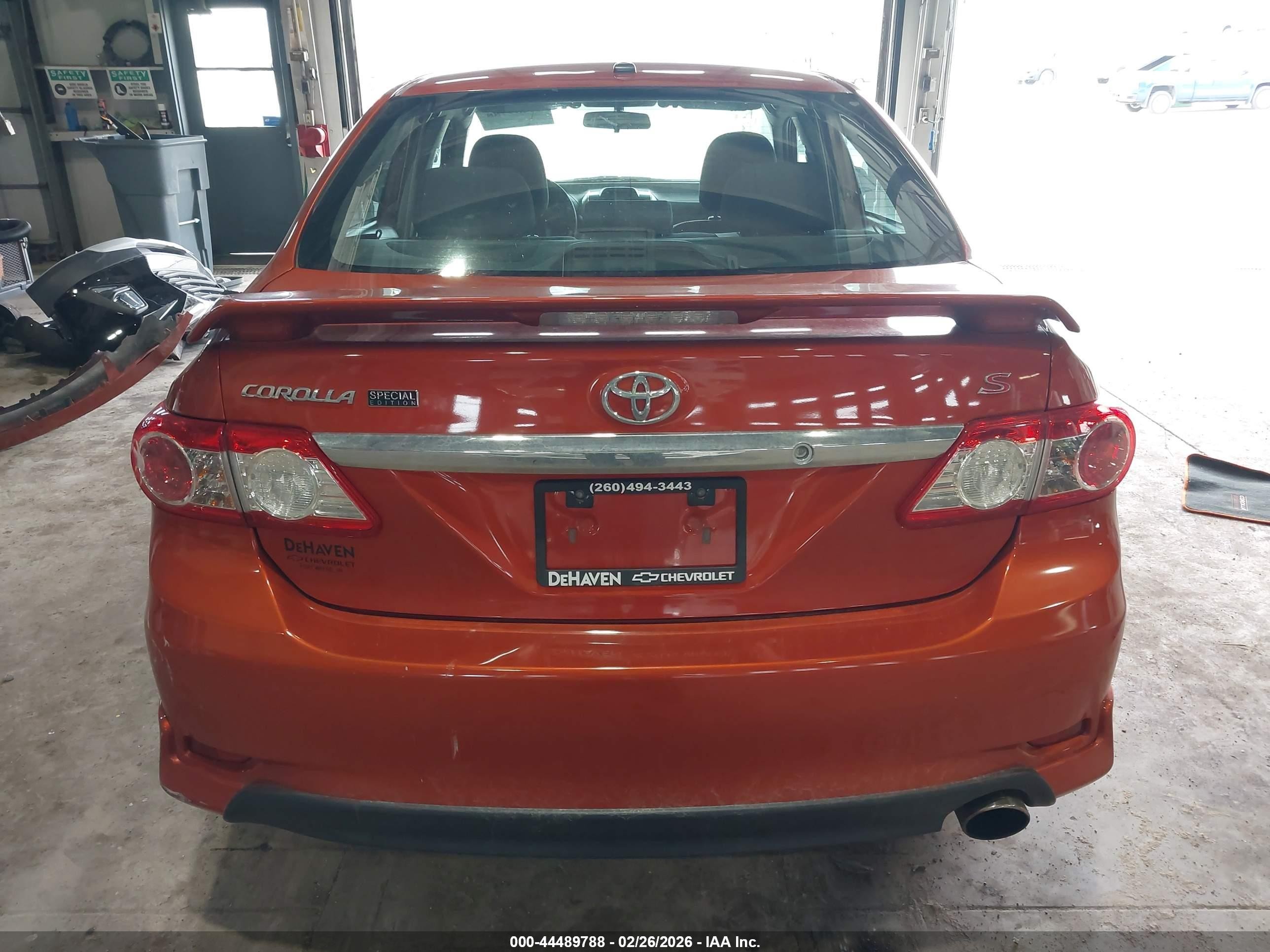 2013 Toyota Corolla S Special Edition Orange vin: 2T1BU4EE5DC087284