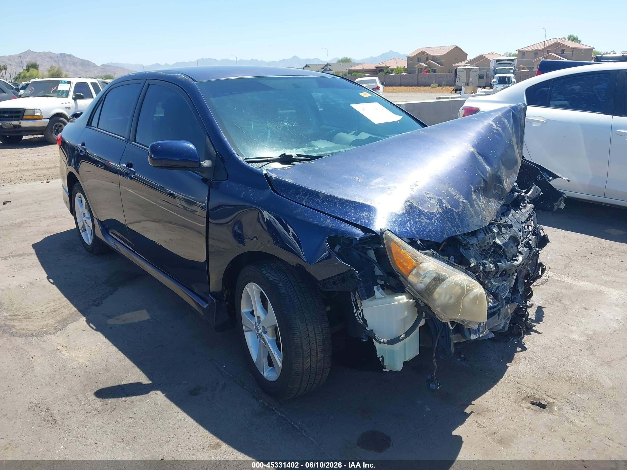 2013 Toyota Corolla S Dark Blue vin: 2T1BU4EE5DC090248