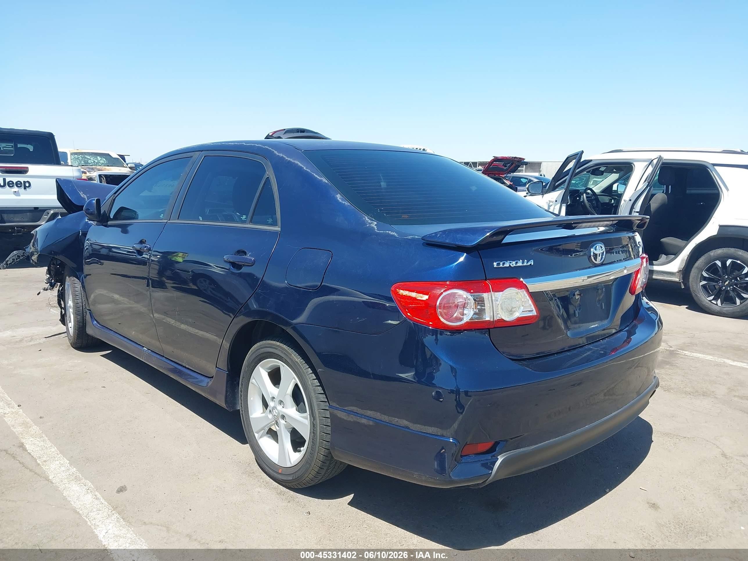 2013 Toyota Corolla S Dark Blue vin: 2T1BU4EE5DC090248
