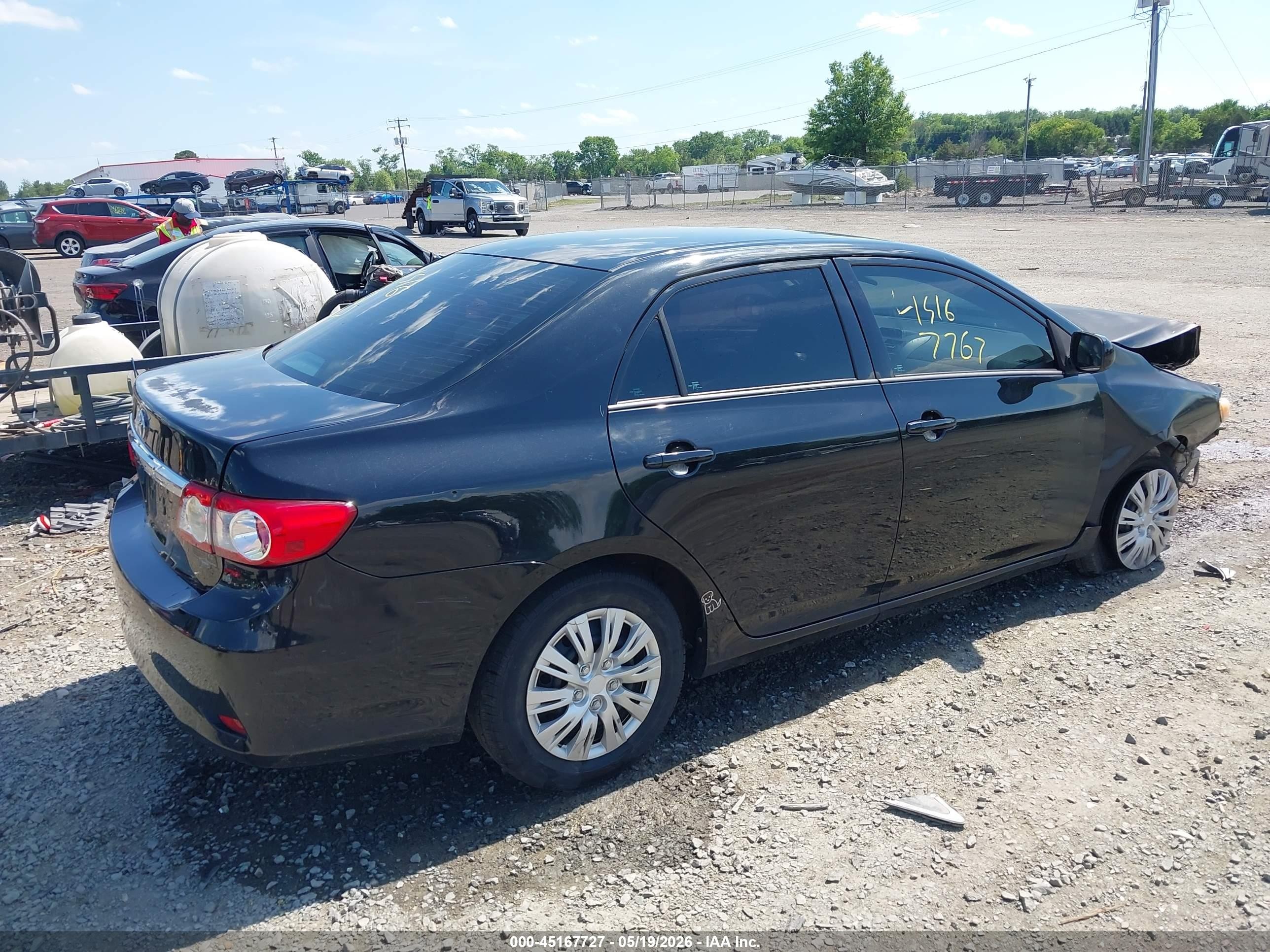 2013 Toyota Corolla L Black vin: 2T1BU4EE5DC097524