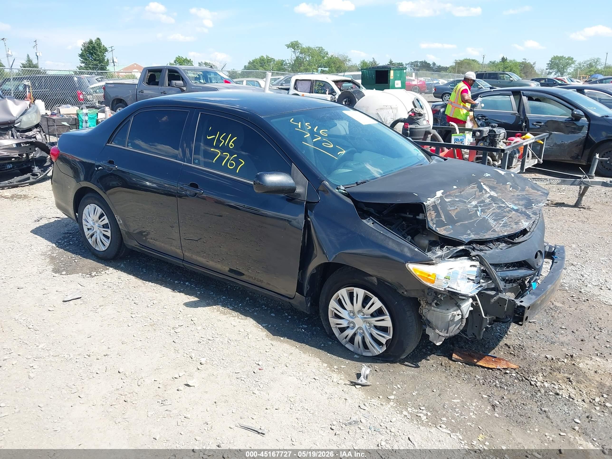 2013 Toyota Corolla L Black vin: 2T1BU4EE5DC097524