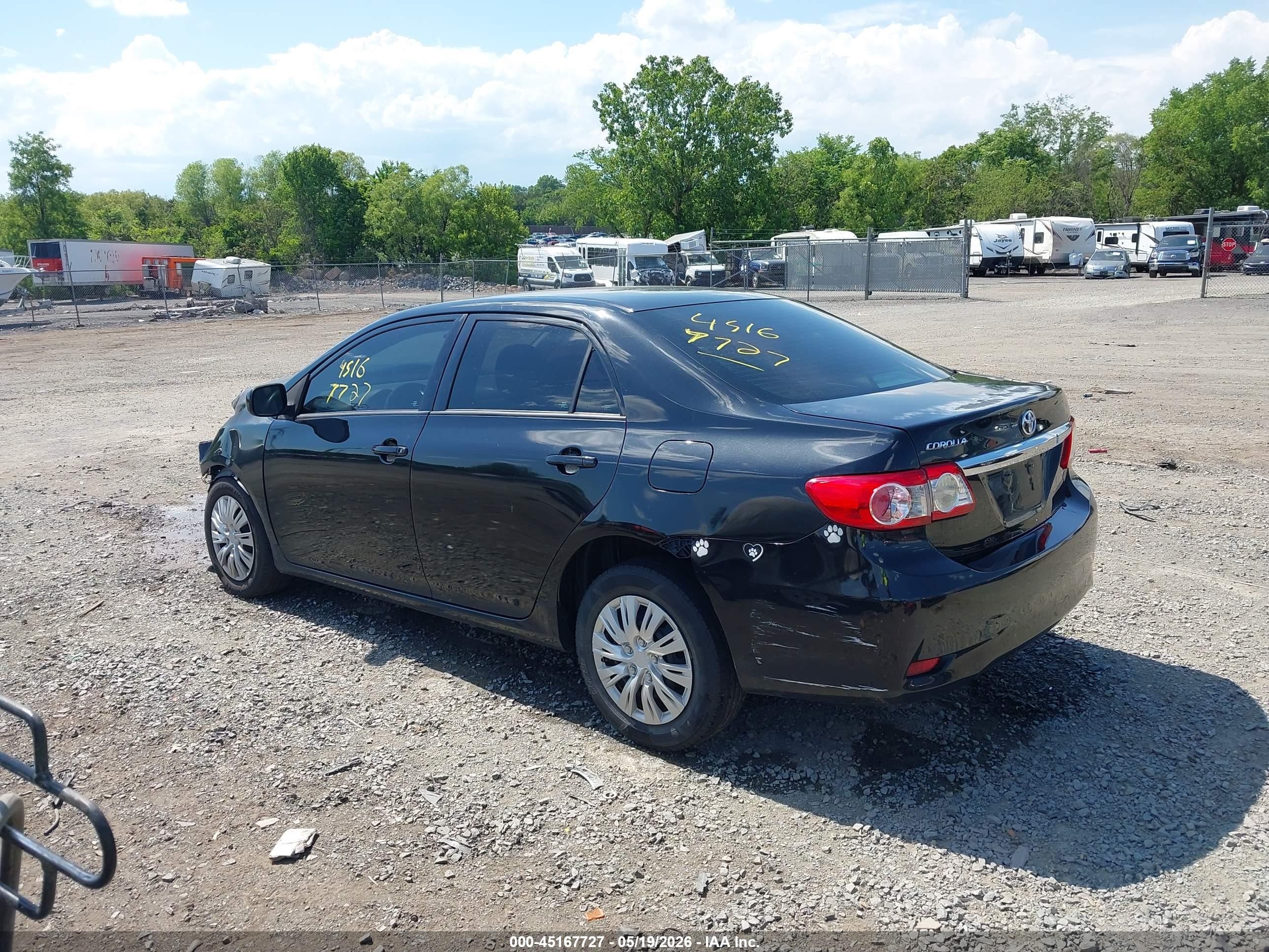 2013 Toyota Corolla L Black vin: 2T1BU4EE5DC097524