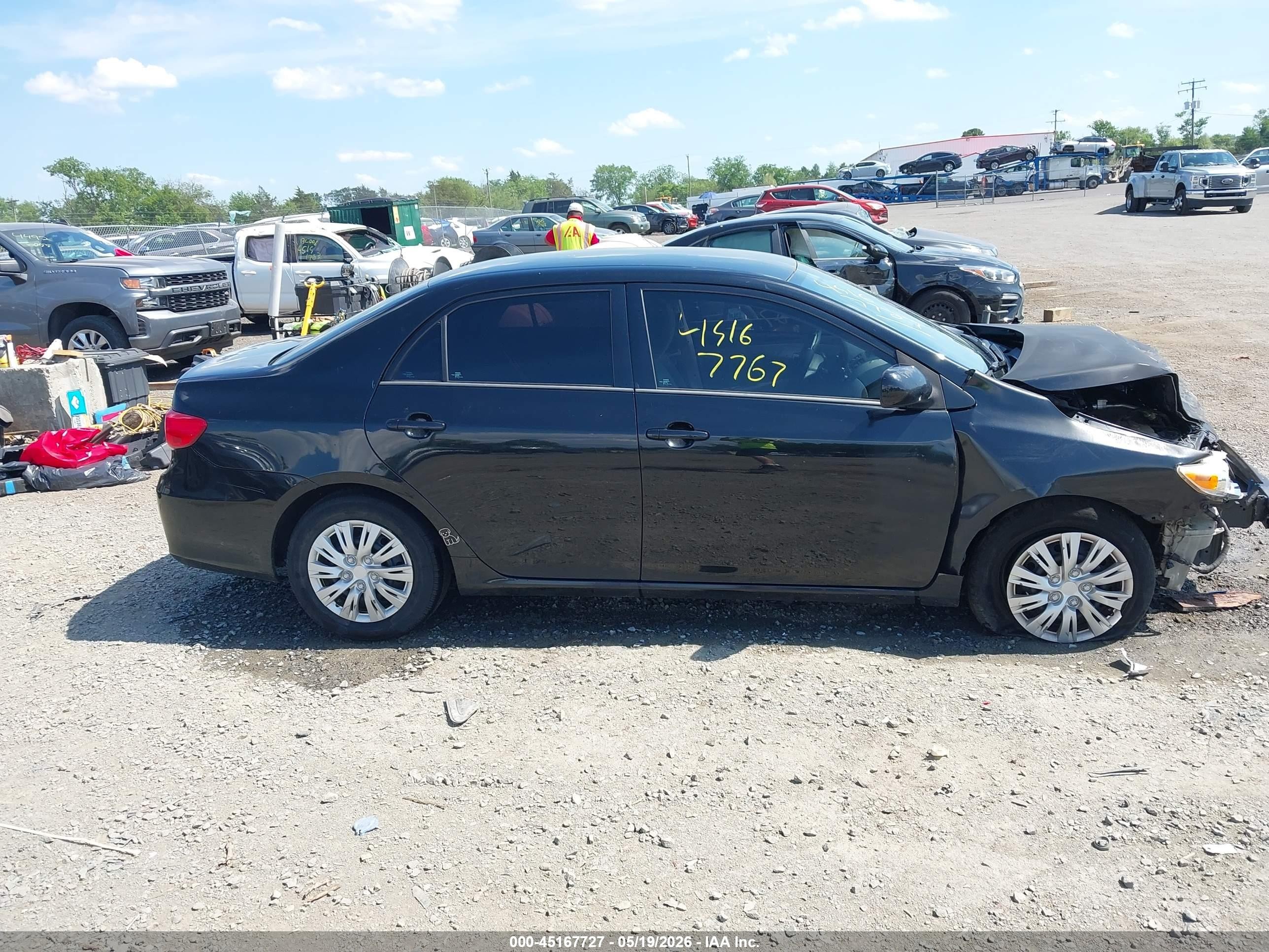 2013 Toyota Corolla L Black vin: 2T1BU4EE5DC097524