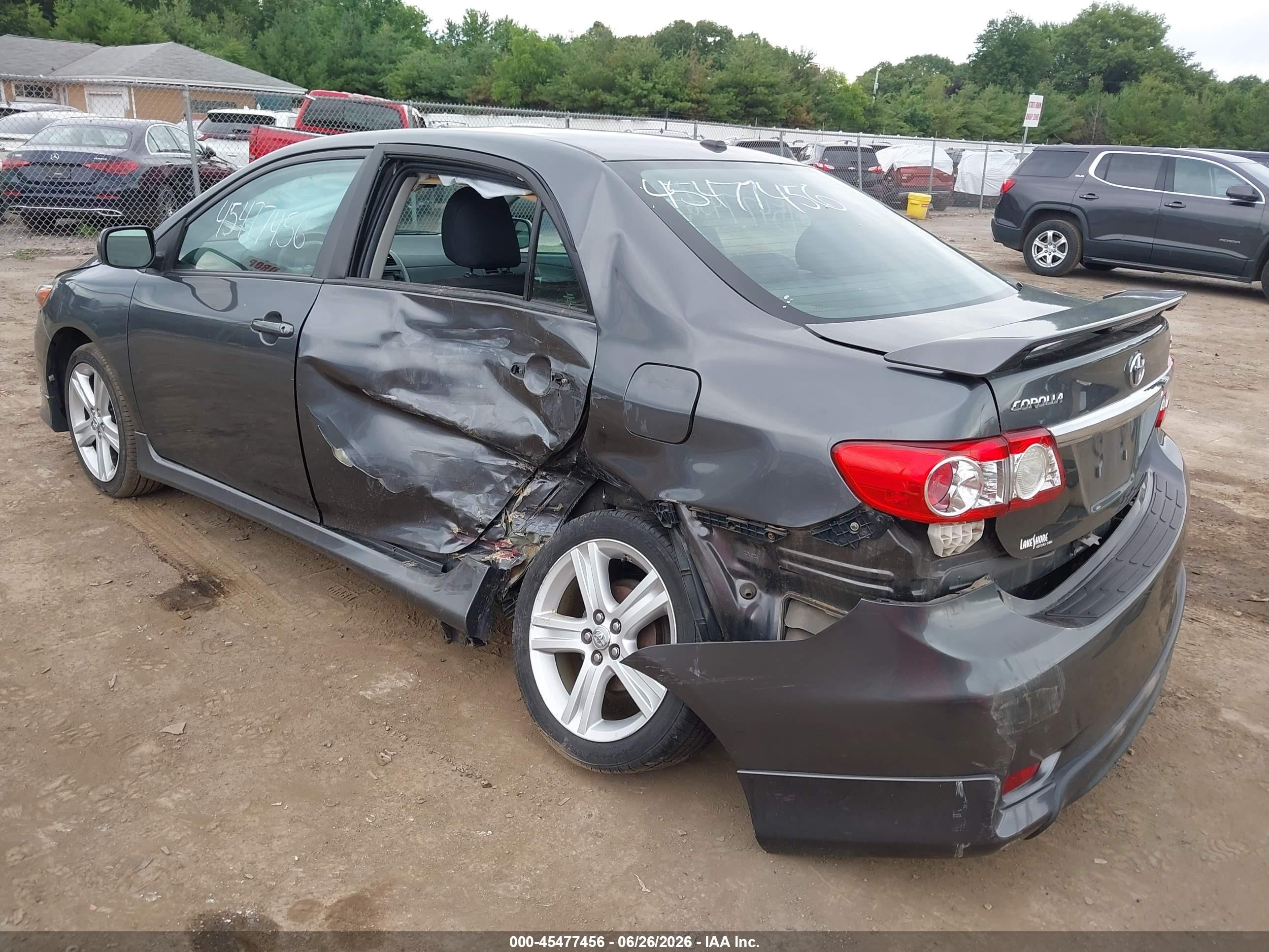 2013 Toyota Corolla S Gray vin: 2T1BU4EE5DC109672
