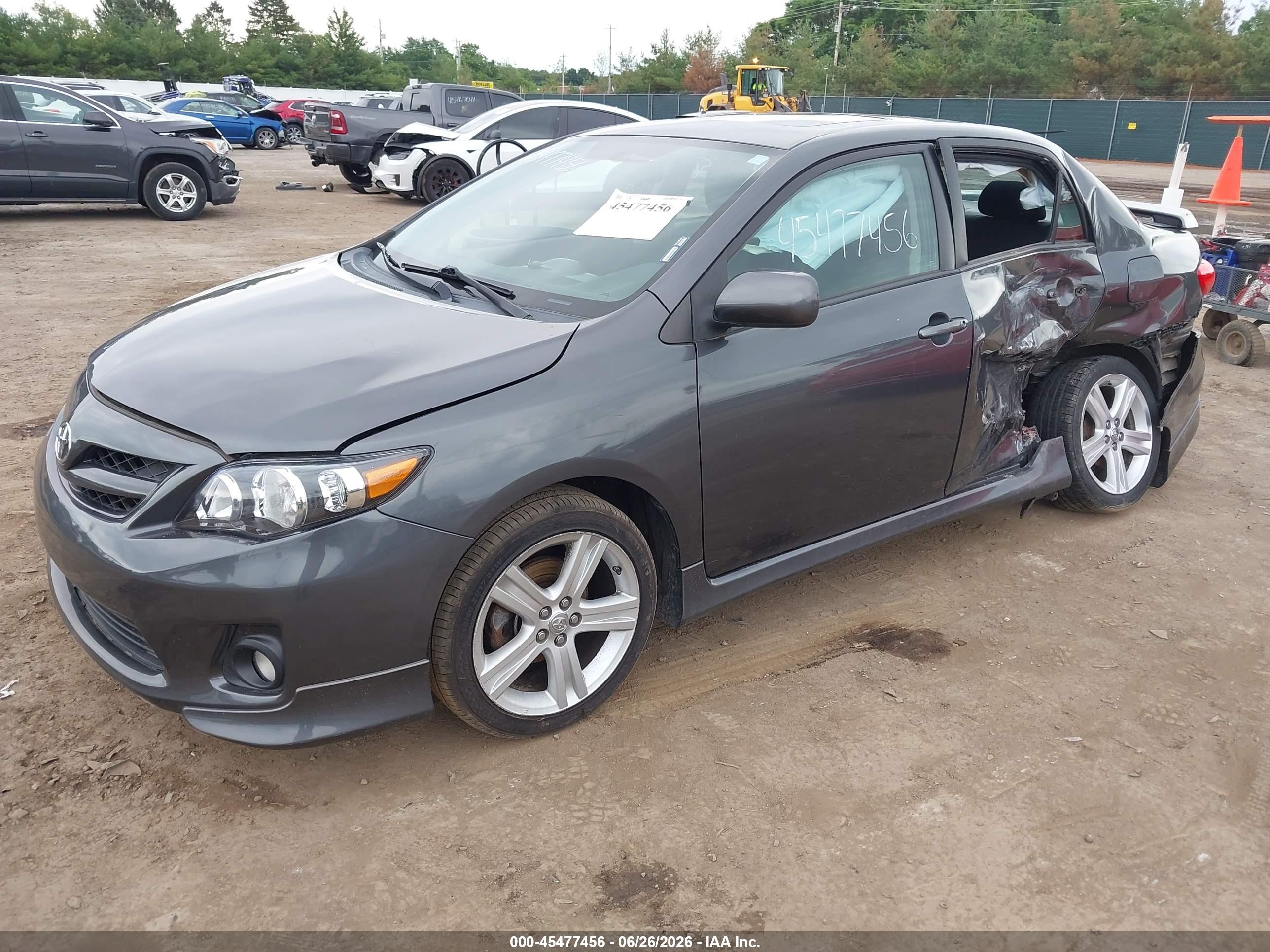 2013 Toyota Corolla S Gray vin: 2T1BU4EE5DC109672