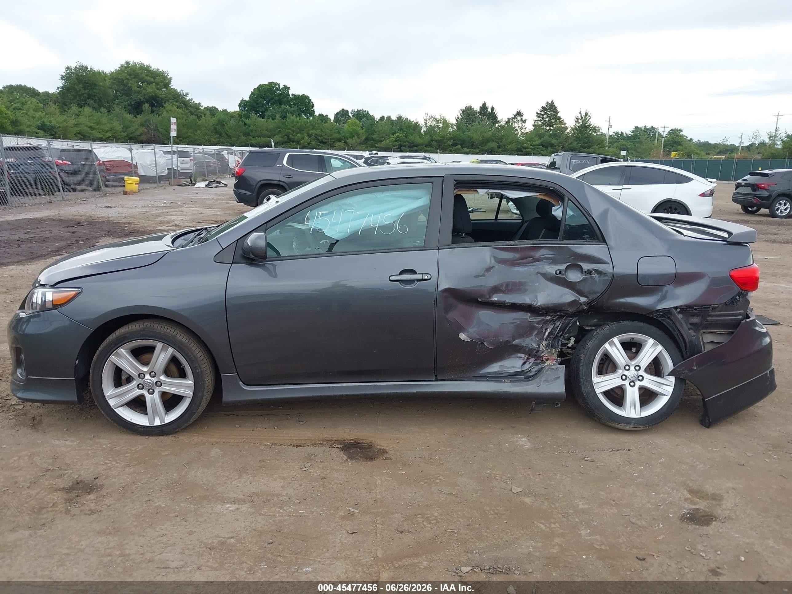 2013 Toyota Corolla S Gray vin: 2T1BU4EE5DC109672