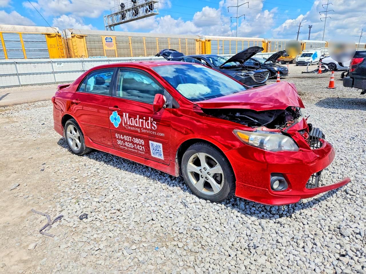 2013 Toyota Corolla S Red vin: 2T1BU4EE5DC113821
