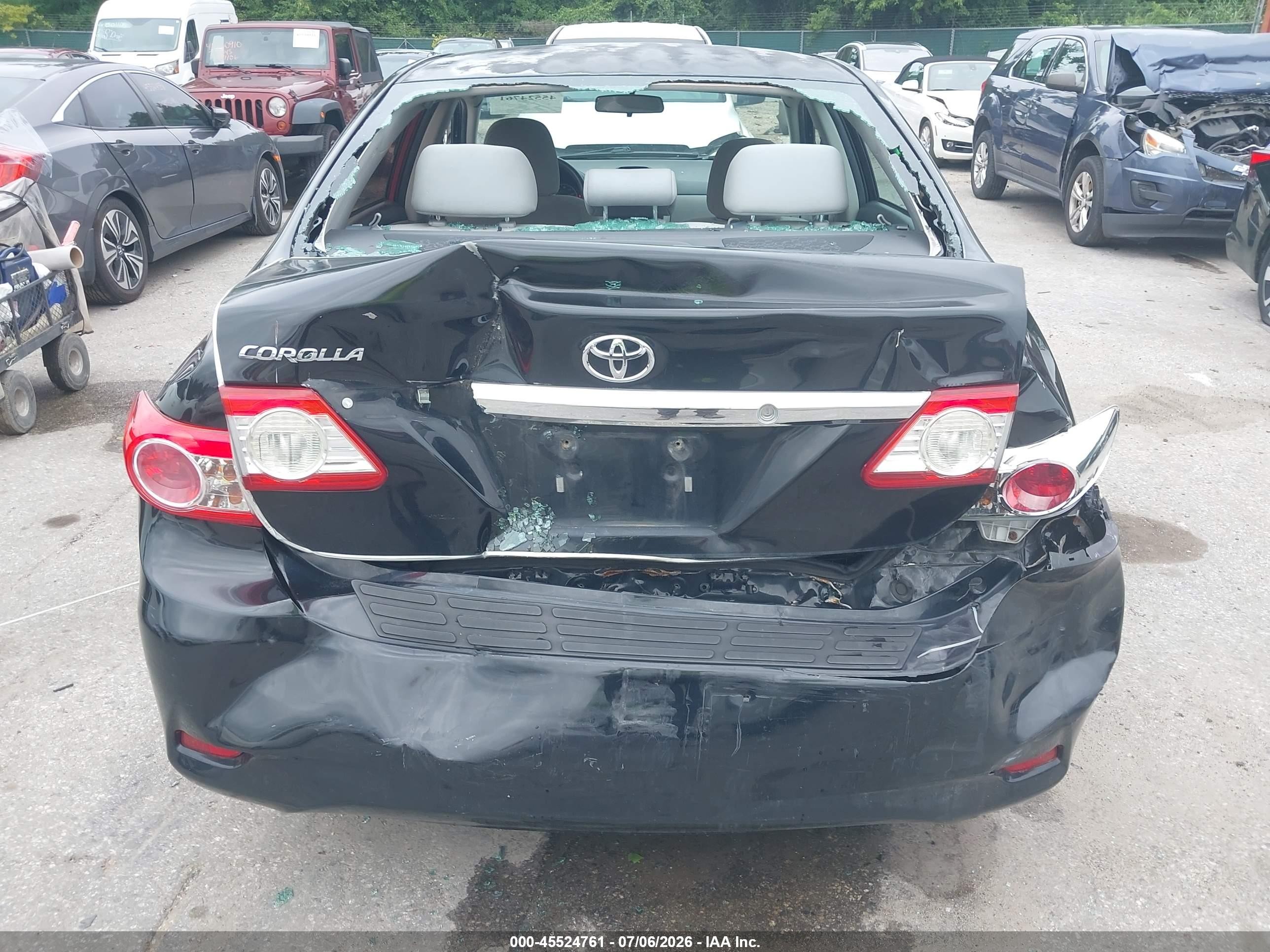 2013 Toyota Corolla L Black vin: 2T1BU4EE5DC940797