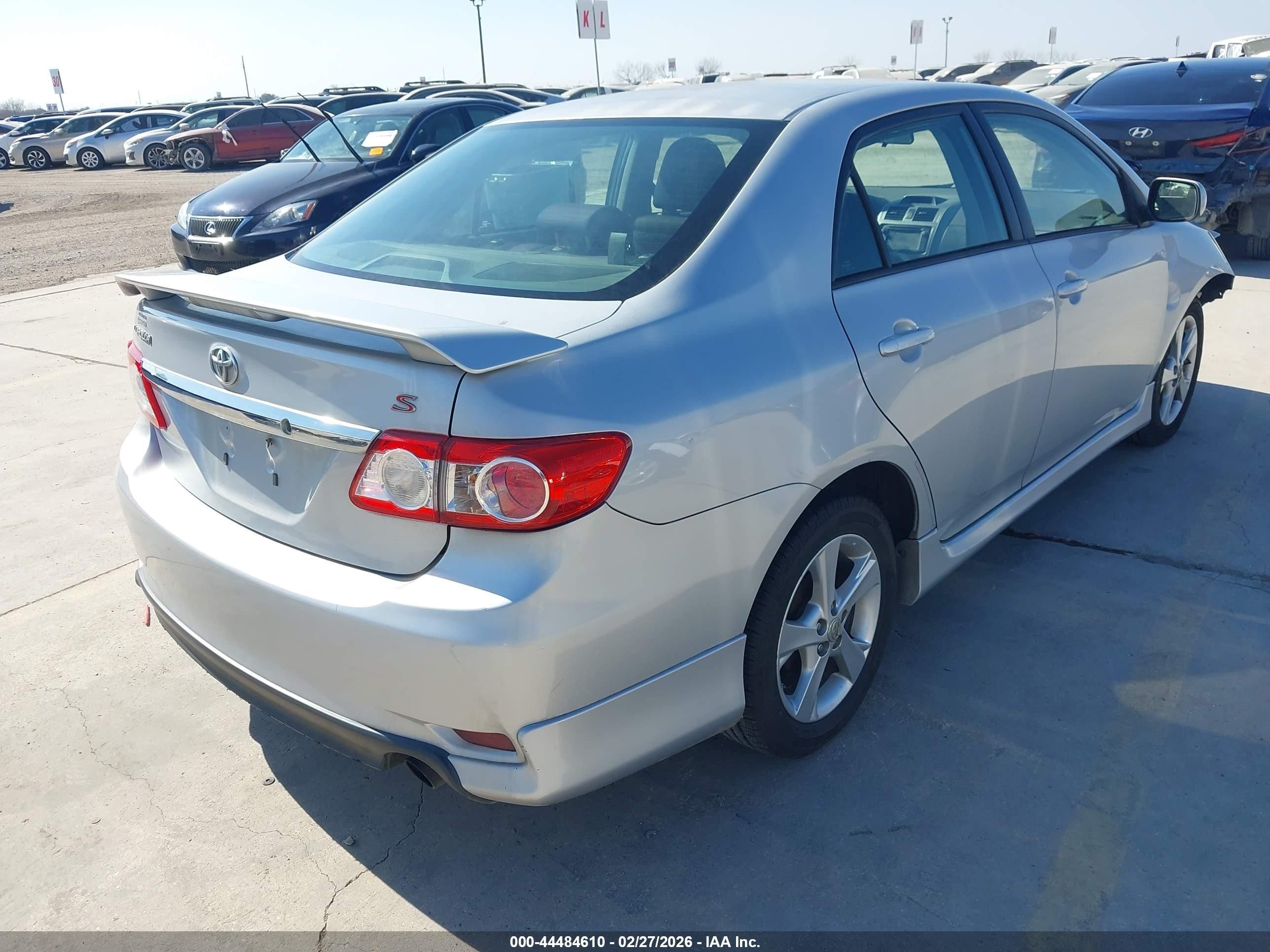 2013 Toyota Corolla S Silver vin: 2T1BU4EE5DC963786