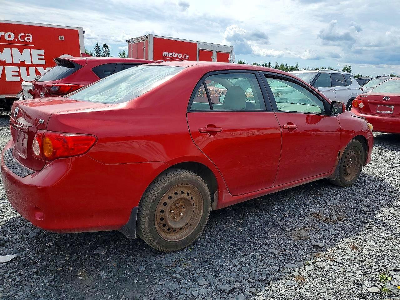 2010 Toyota Corolla Base Red vin: 2T1BU4EE6AC219142