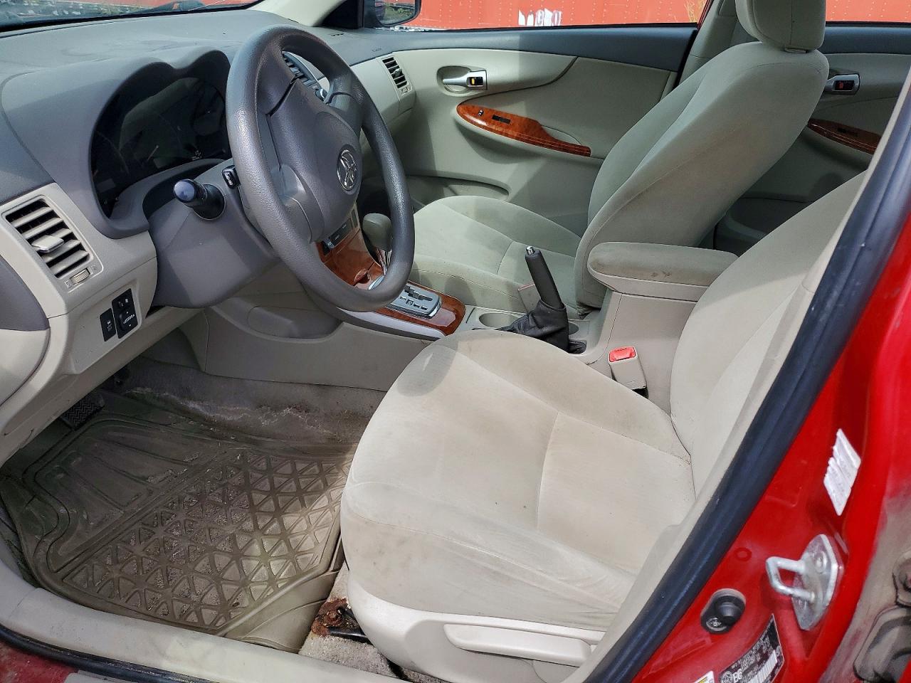 2010 Toyota Corolla Base Red vin: 2T1BU4EE6AC219142