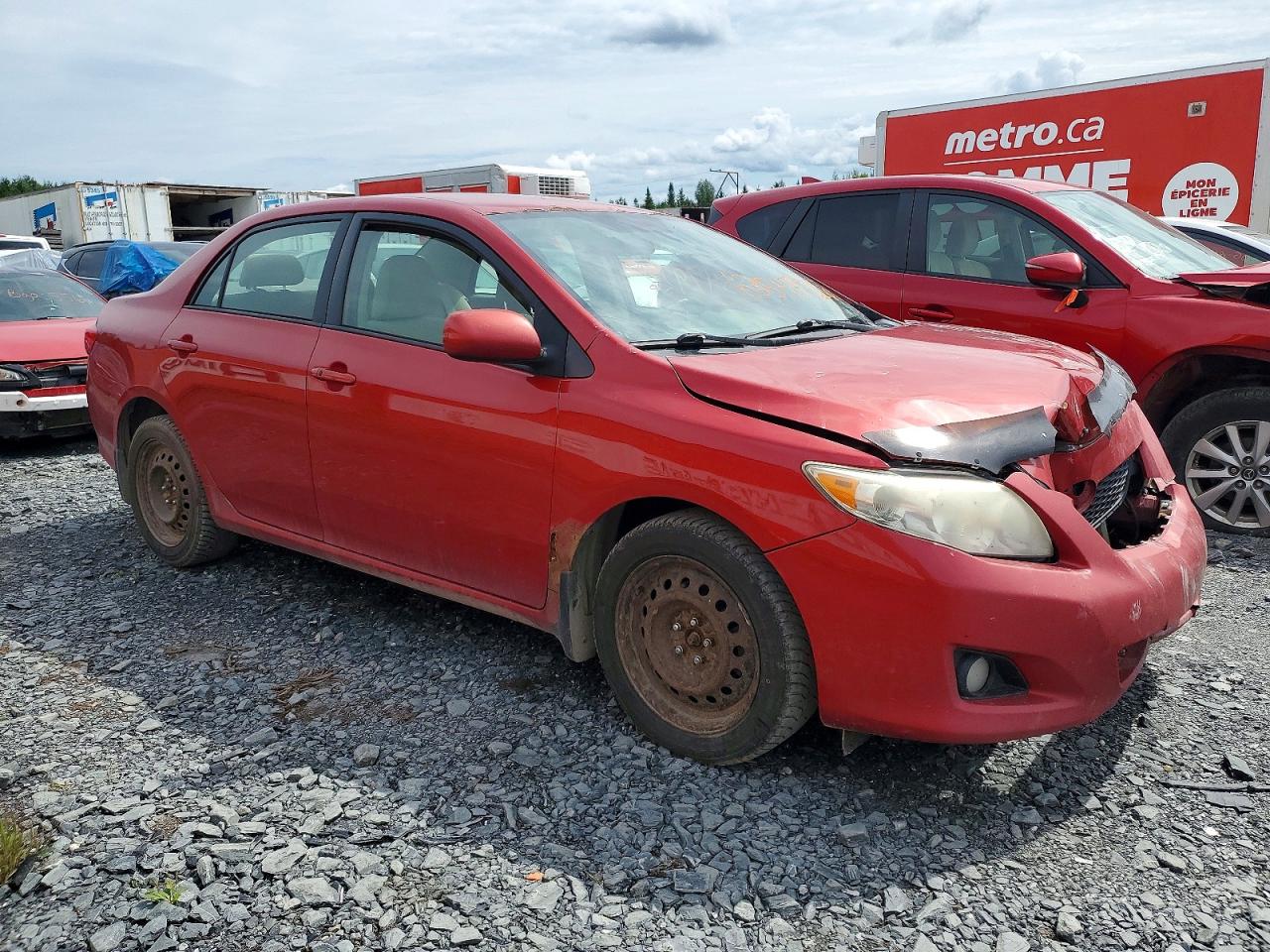 2010 Toyota Corolla Base Red vin: 2T1BU4EE6AC219142