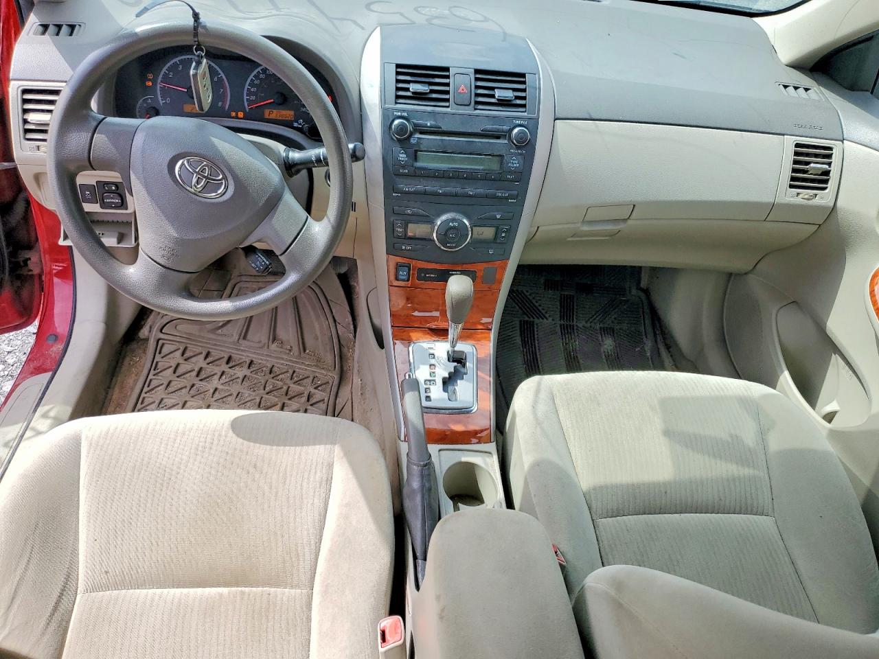 2010 Toyota Corolla Base Red vin: 2T1BU4EE6AC219142
