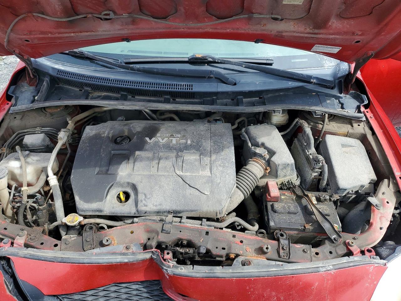 2010 Toyota Corolla Base Red vin: 2T1BU4EE6AC219142