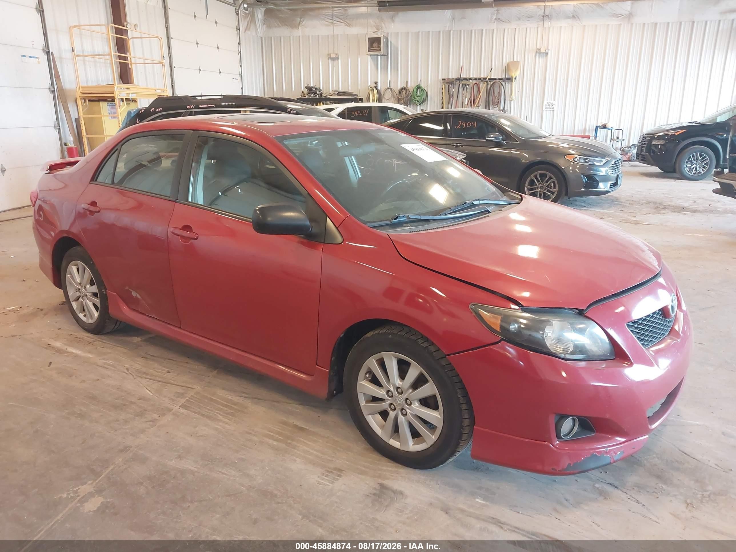2010 Toyota Corolla S Red vin: 2T1BU4EE6AC223045