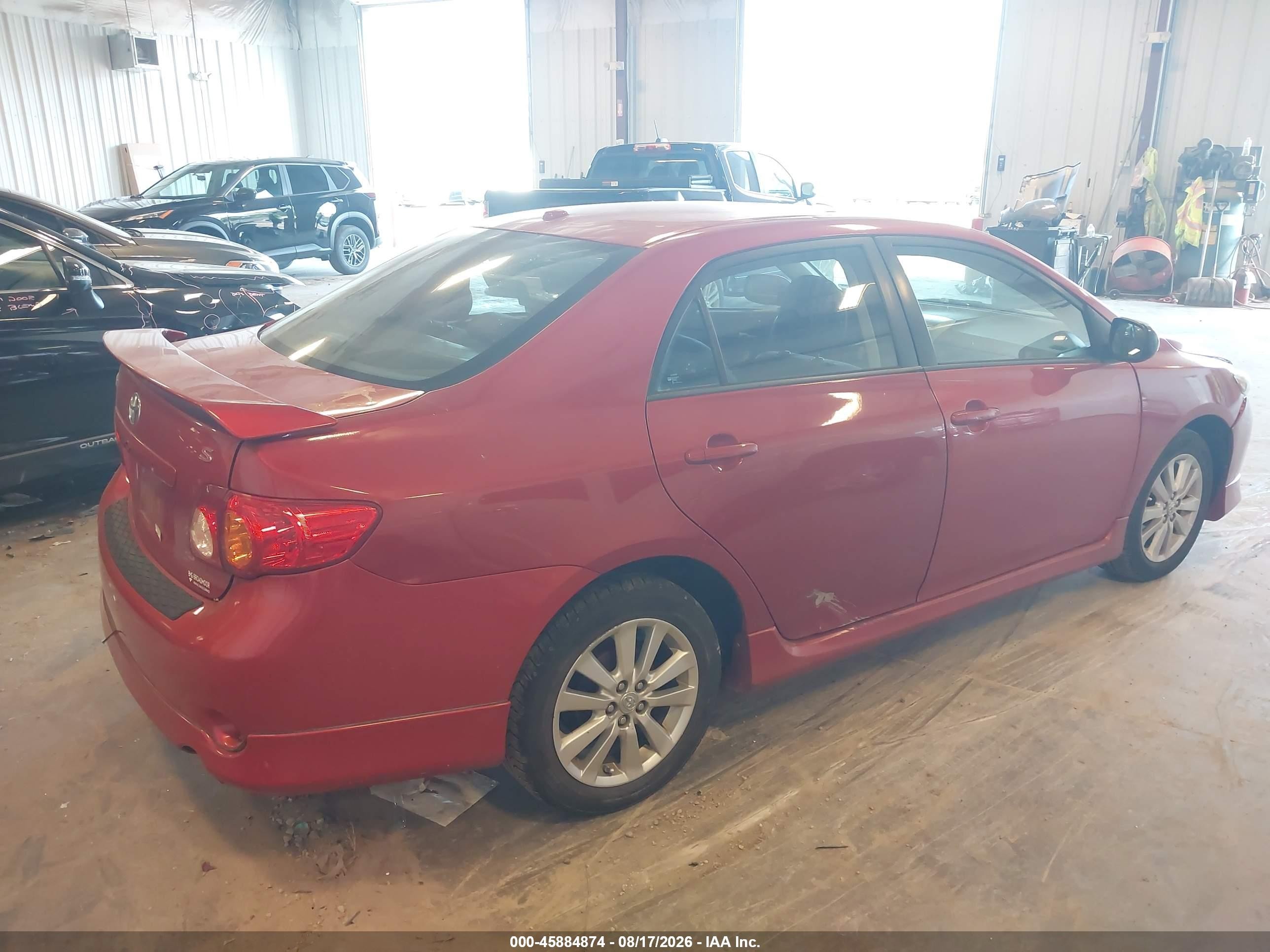 2010 Toyota Corolla S Red vin: 2T1BU4EE6AC223045
