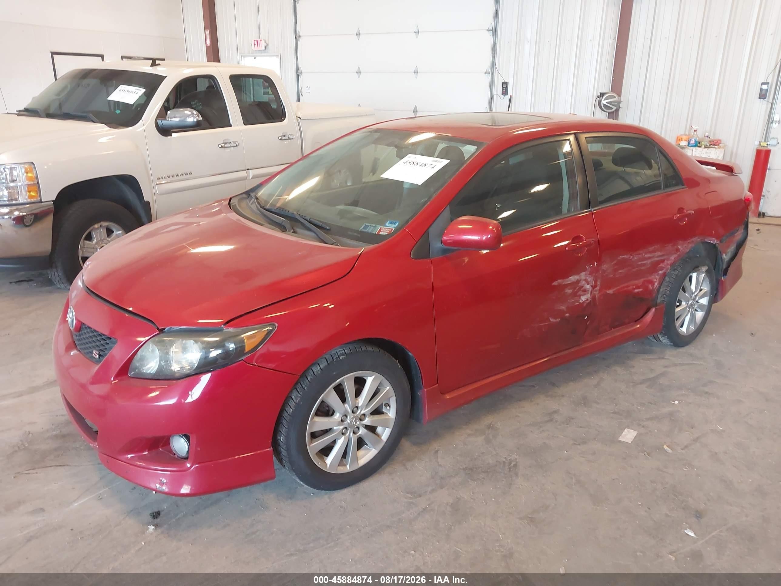 2010 Toyota Corolla S Red vin: 2T1BU4EE6AC223045