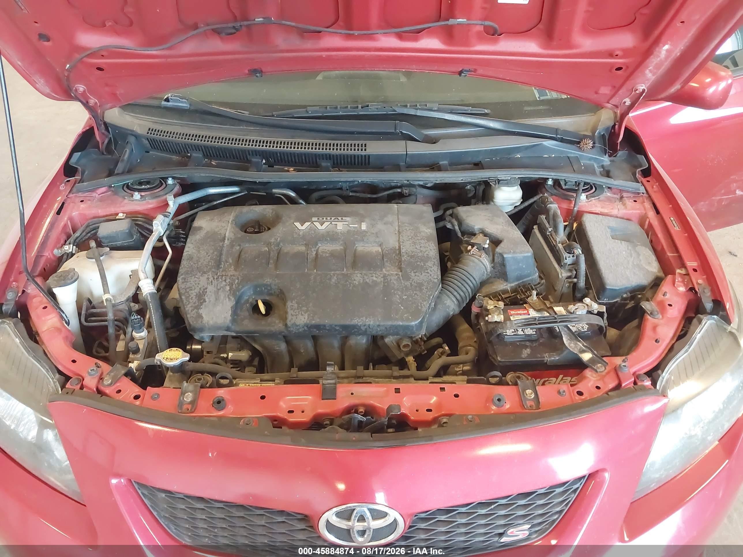 2010 Toyota Corolla S Red vin: 2T1BU4EE6AC223045