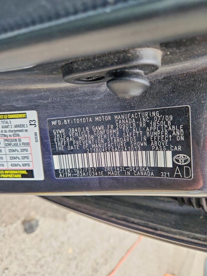 2010 Toyota Corolla S Gray vin: 2T1BU4EE6AC241013