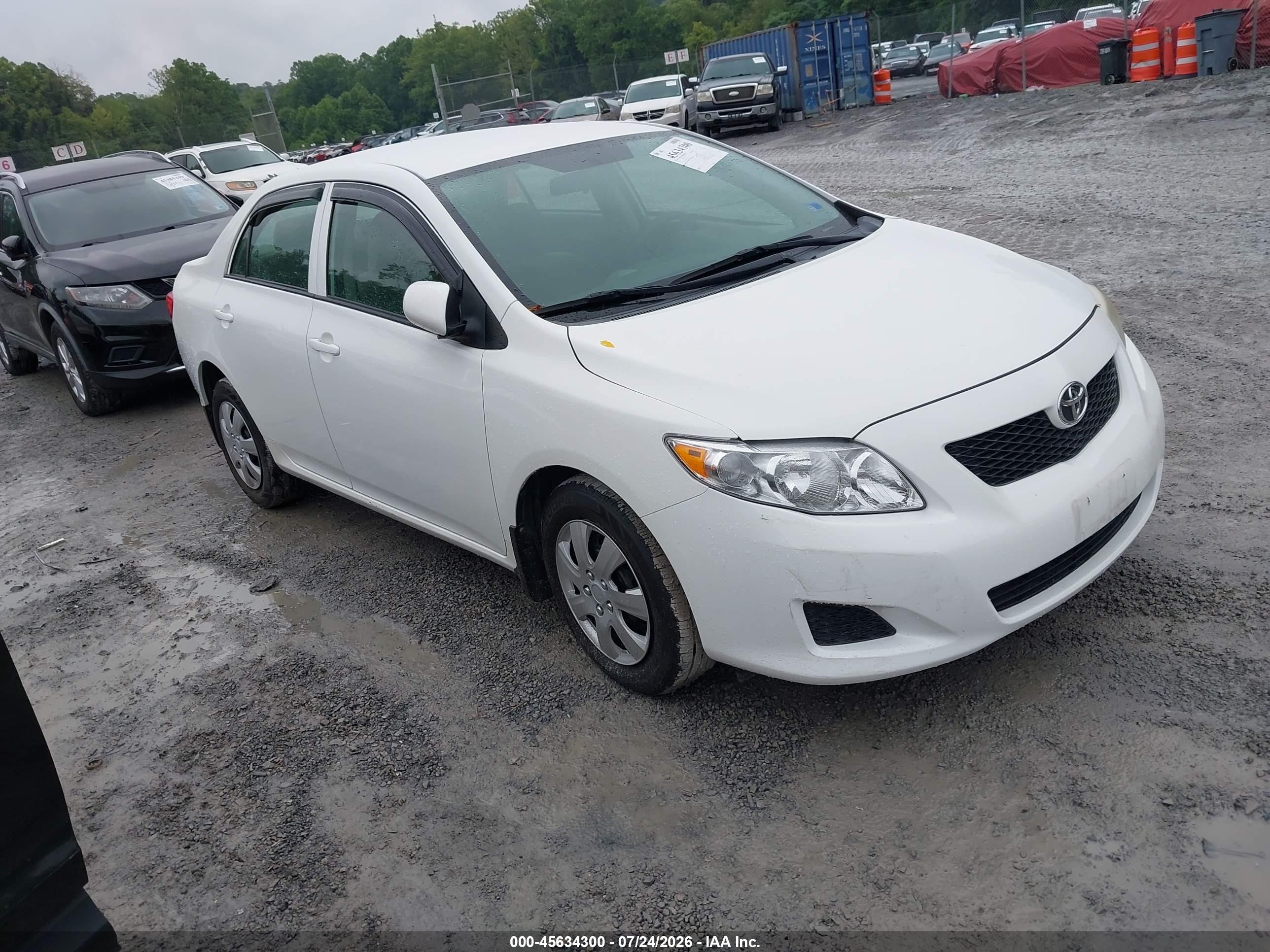 2010 Toyota Corolla Le White vin: 2T1BU4EE6AC243859