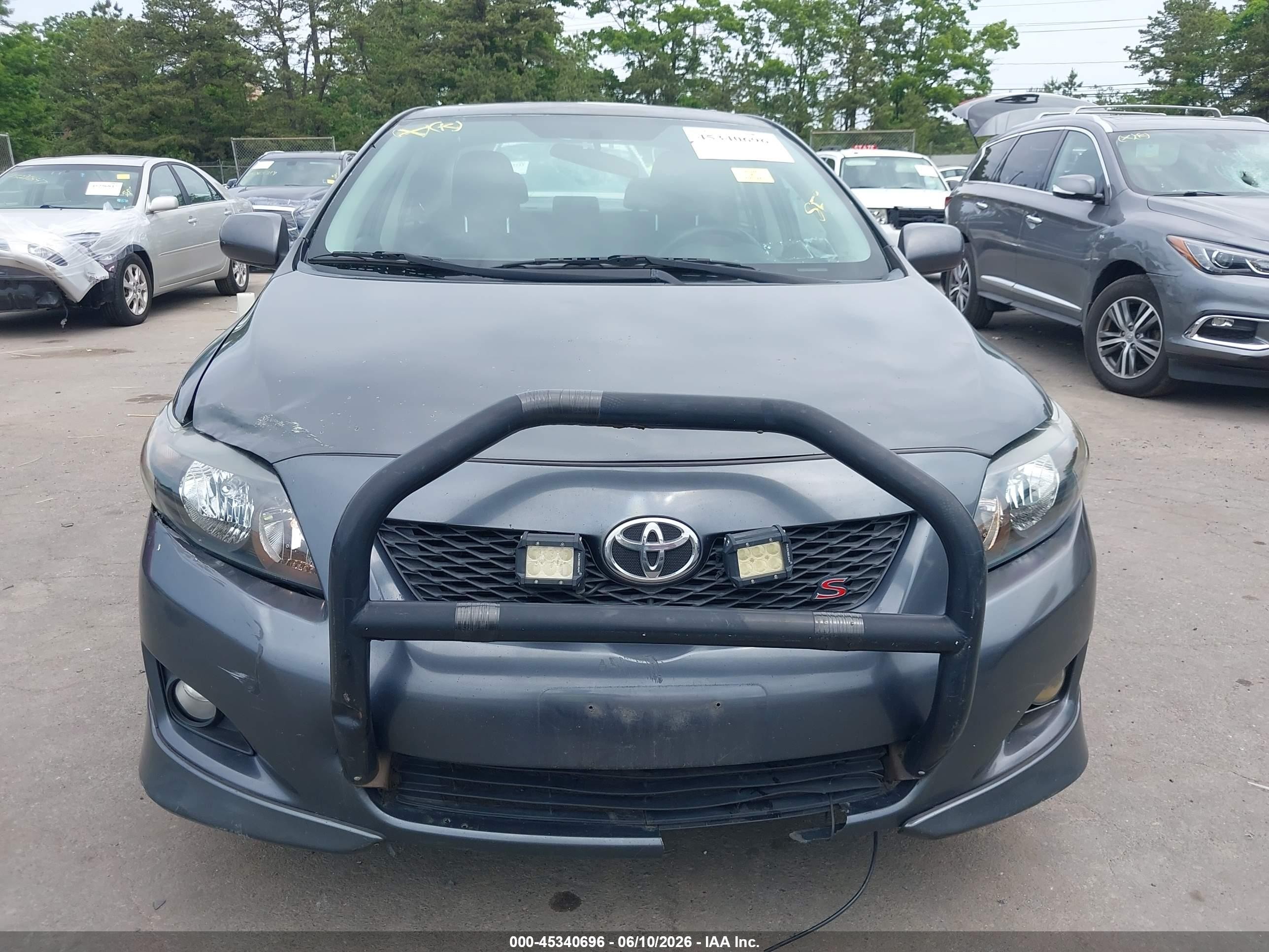 2010 Toyota Corolla S Gray vin: 2T1BU4EE6AC245210