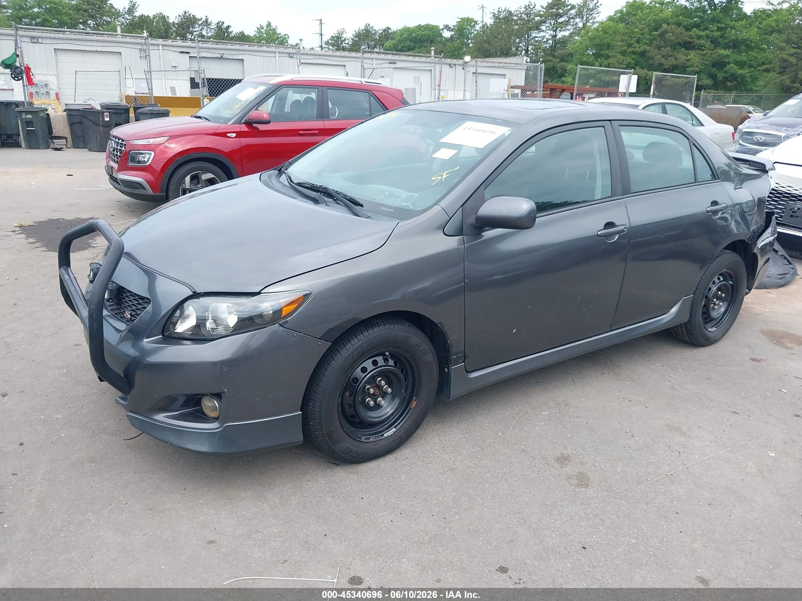 2010 Toyota Corolla S Gray vin: 2T1BU4EE6AC245210