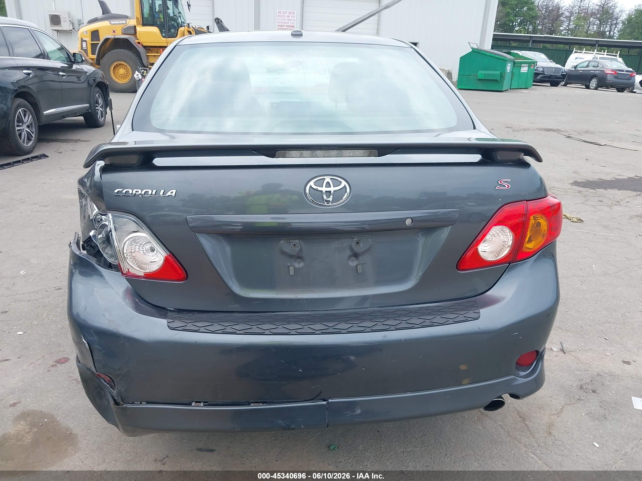 2010 Toyota Corolla S Gray vin: 2T1BU4EE6AC245210