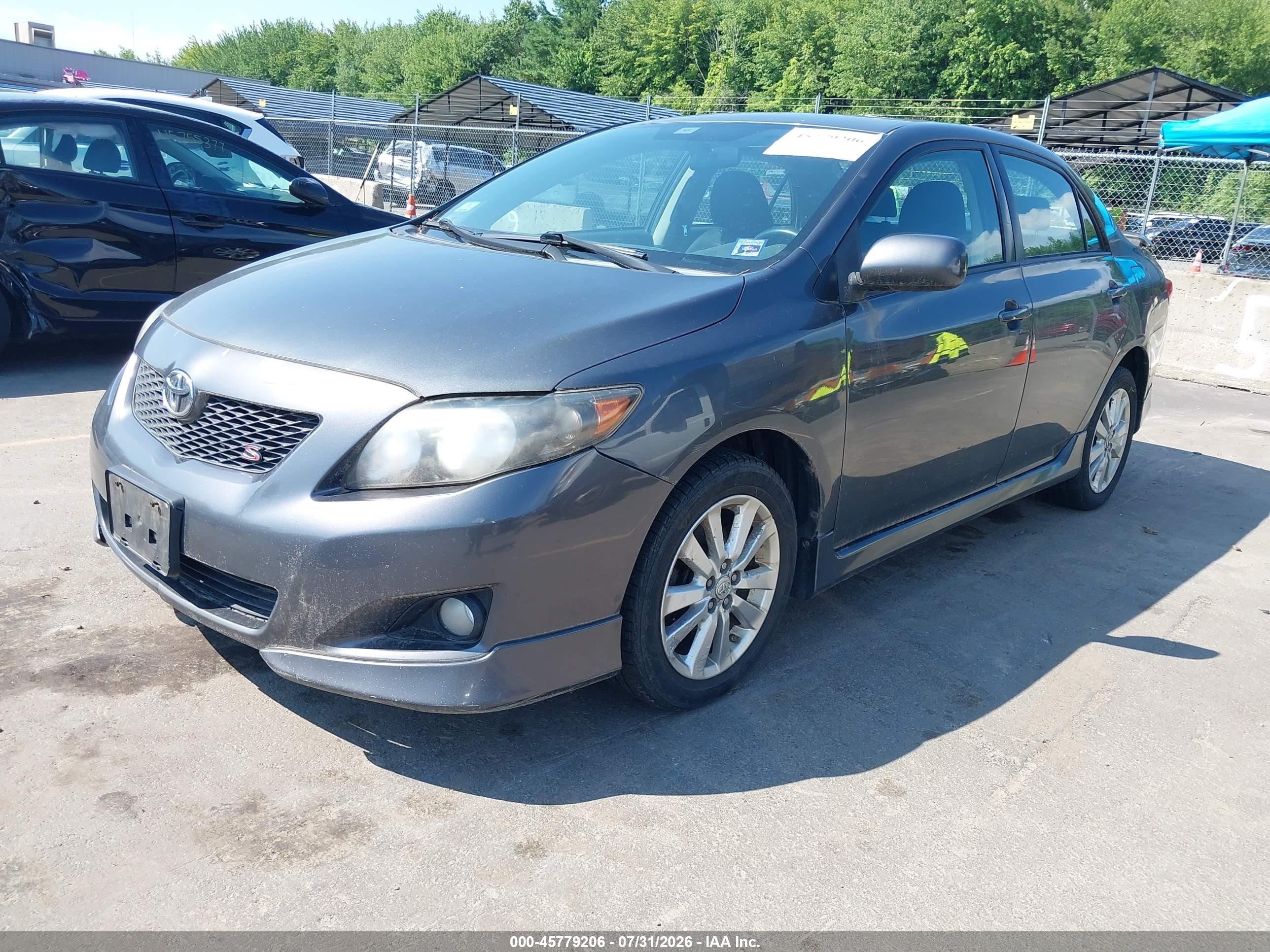 2010 Toyota Corolla S Gray vin: 2T1BU4EE6AC245630