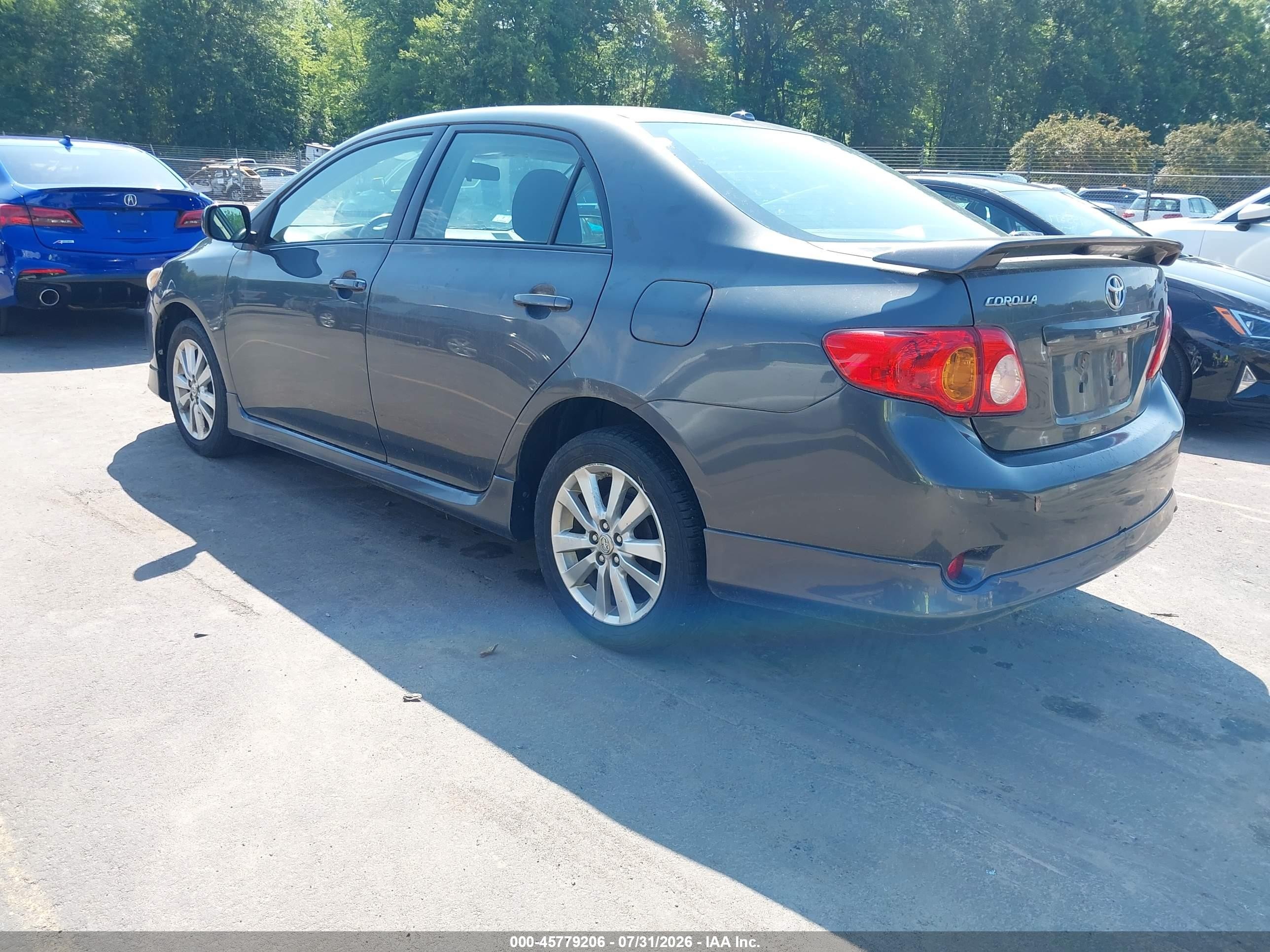 2010 Toyota Corolla S Gray vin: 2T1BU4EE6AC245630