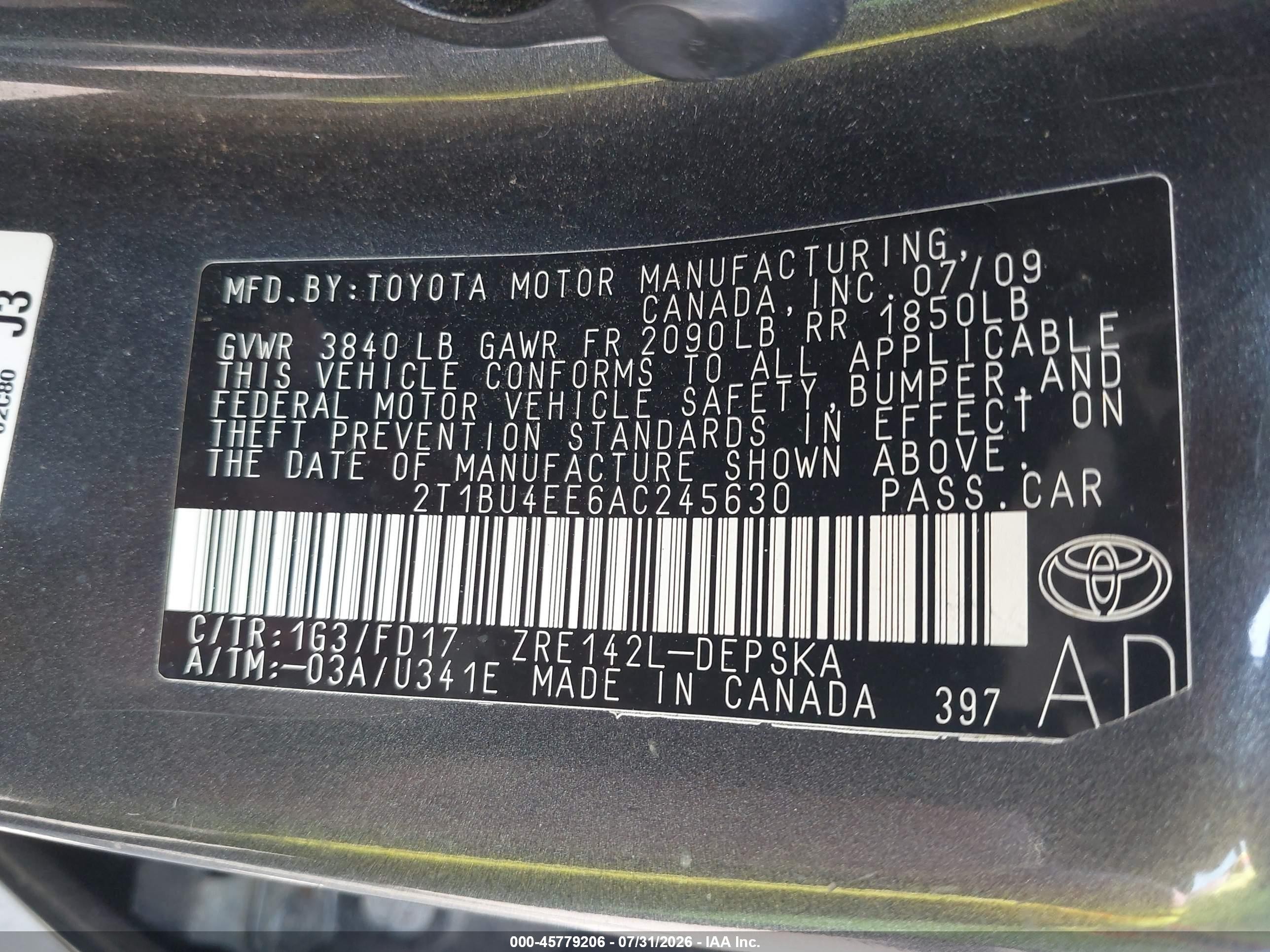 2010 Toyota Corolla S Gray vin: 2T1BU4EE6AC245630