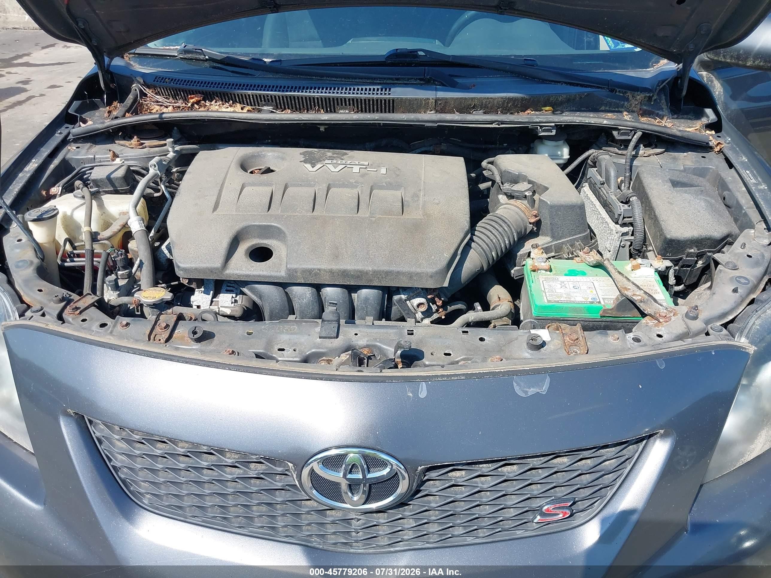 2010 Toyota Corolla S Gray vin: 2T1BU4EE6AC245630